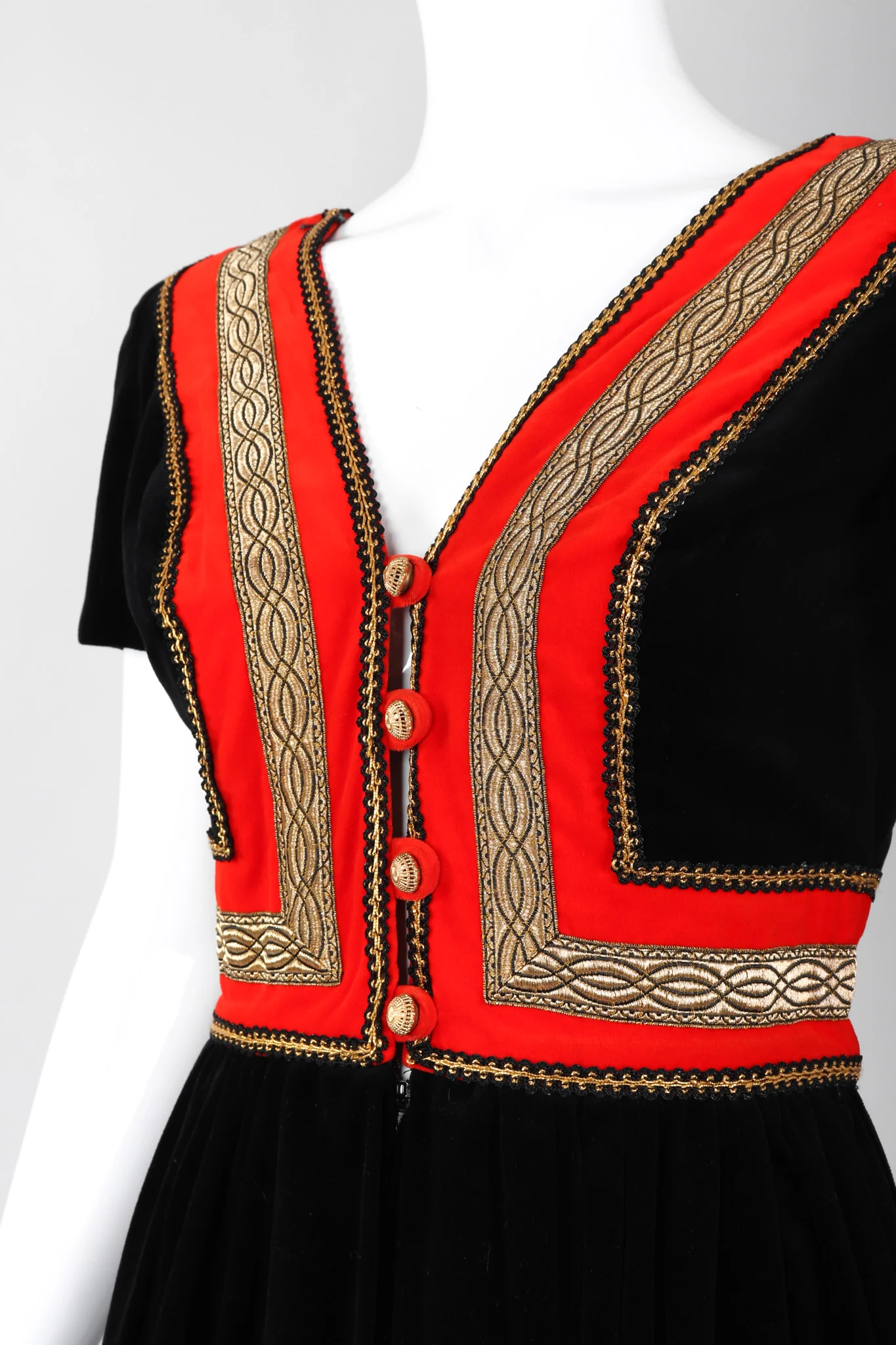 Velvet Peasant Dress - Image 8