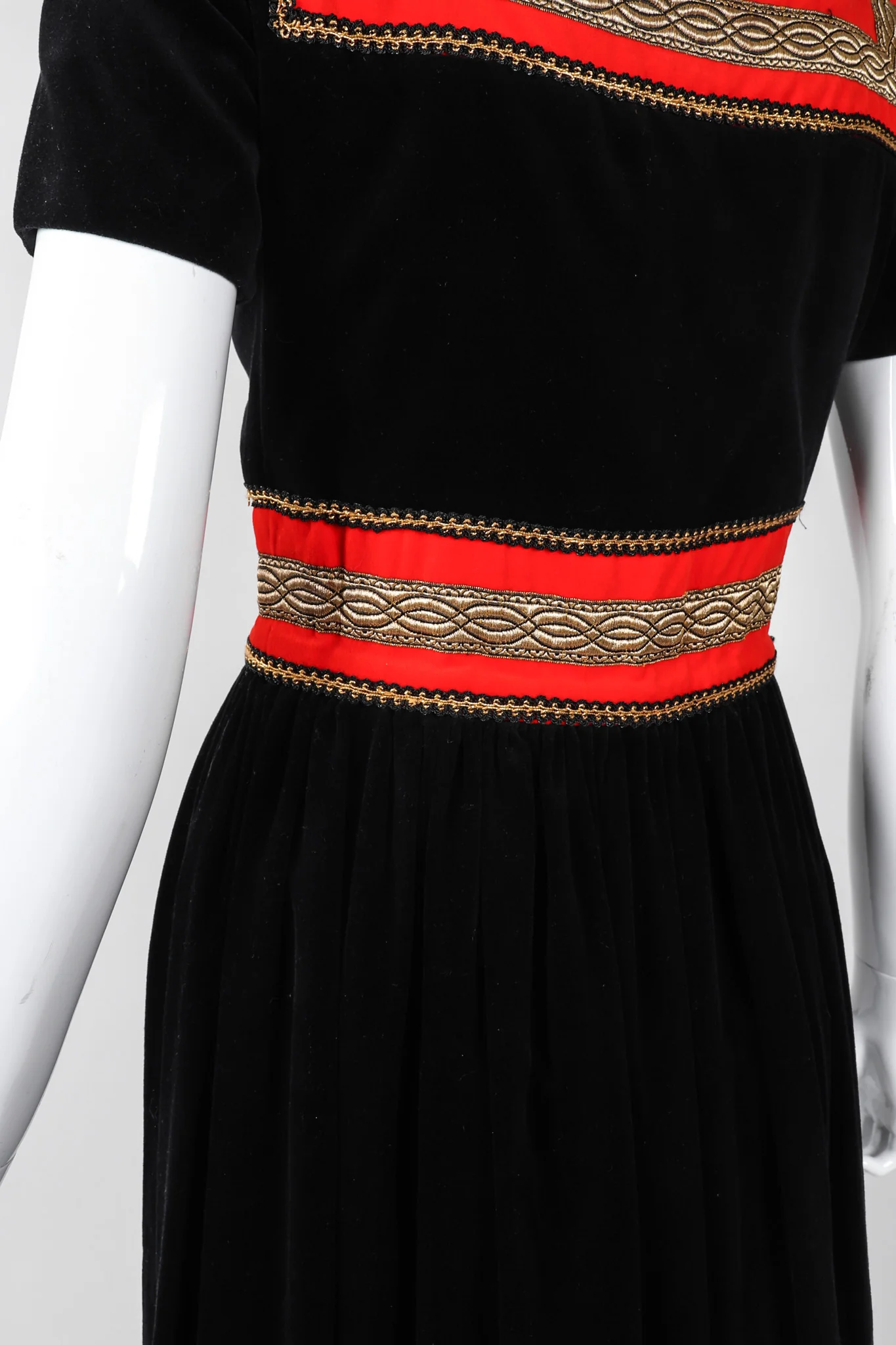 Velvet Peasant Dress - Image 9