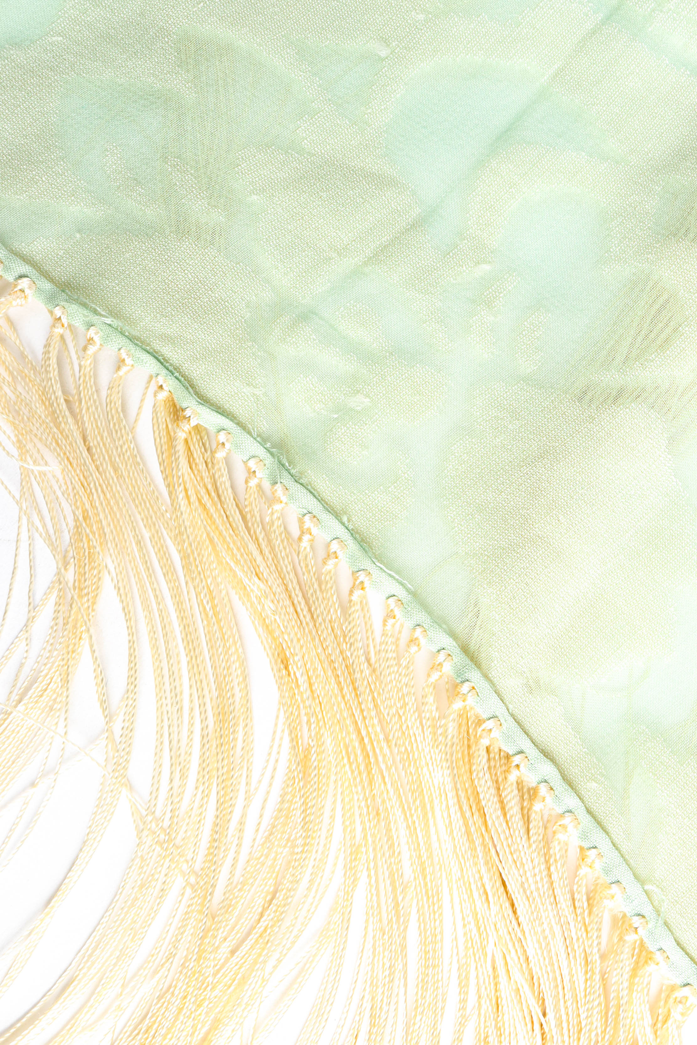 Leaf Floral Fringe Shawl - Image 4