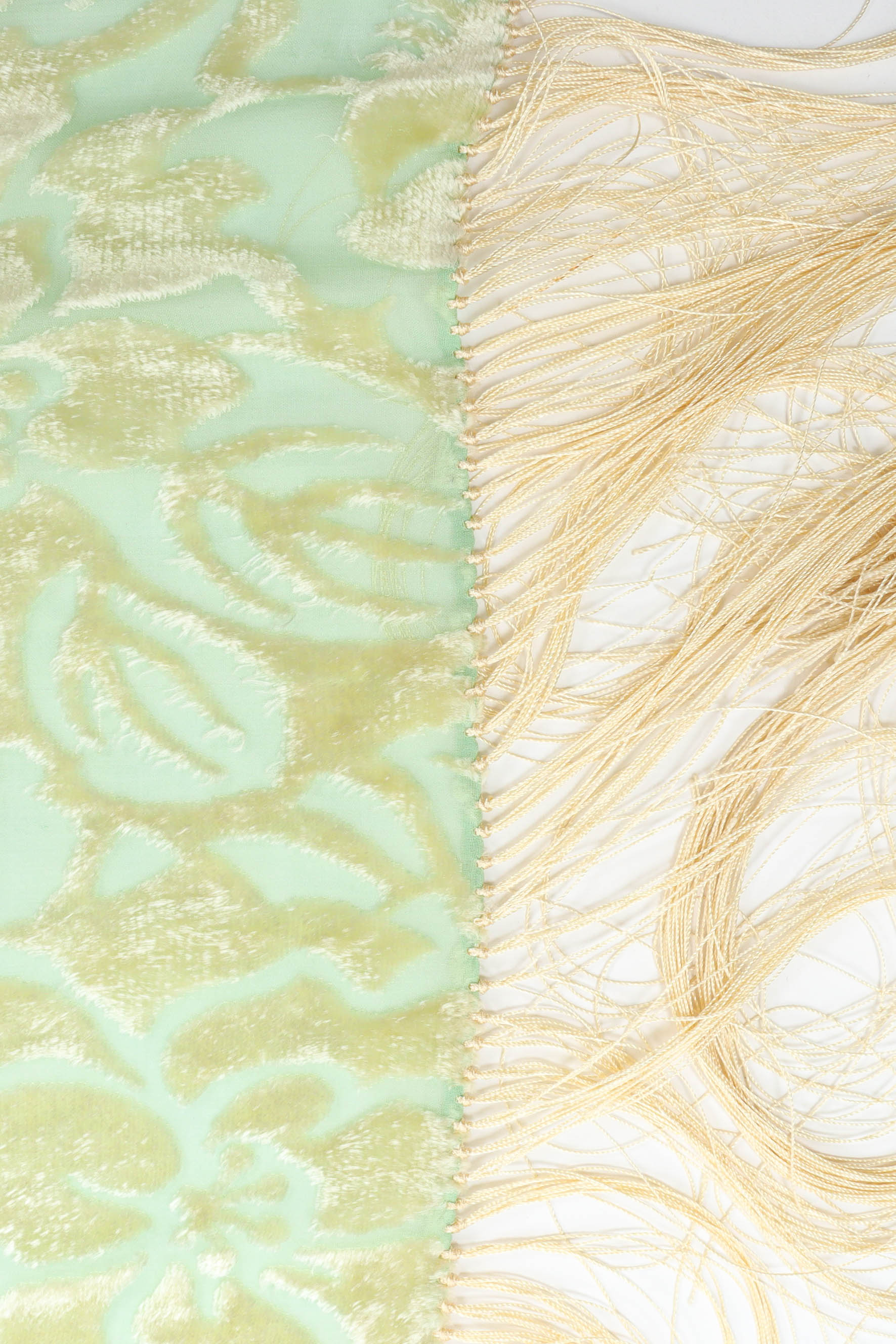 Leaf Floral Fringe Shawl - Image 7