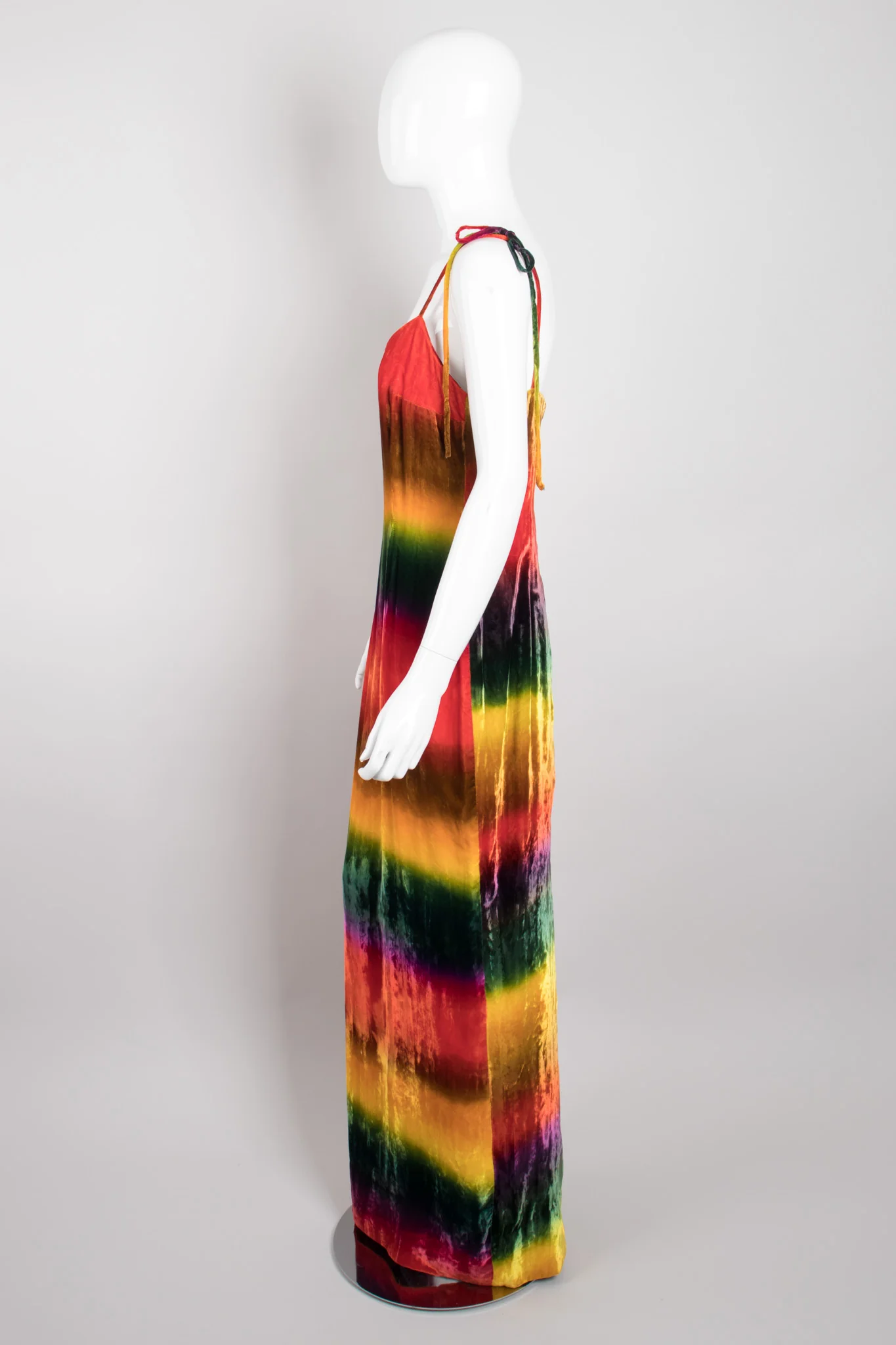 Velvet Rainbow Slip Dress - Image 5