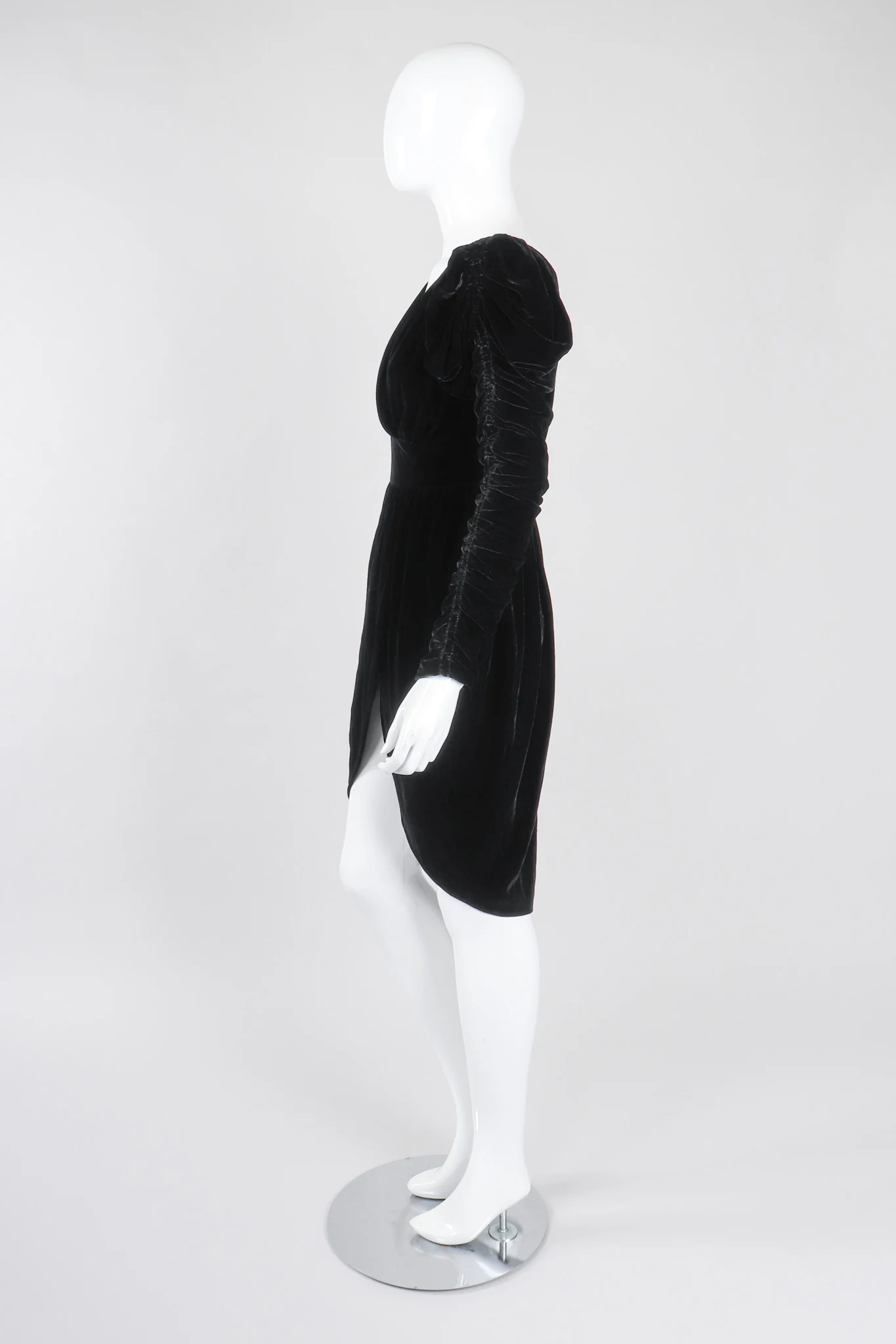 Velvet Ruched Cocktail Dress - Image 3