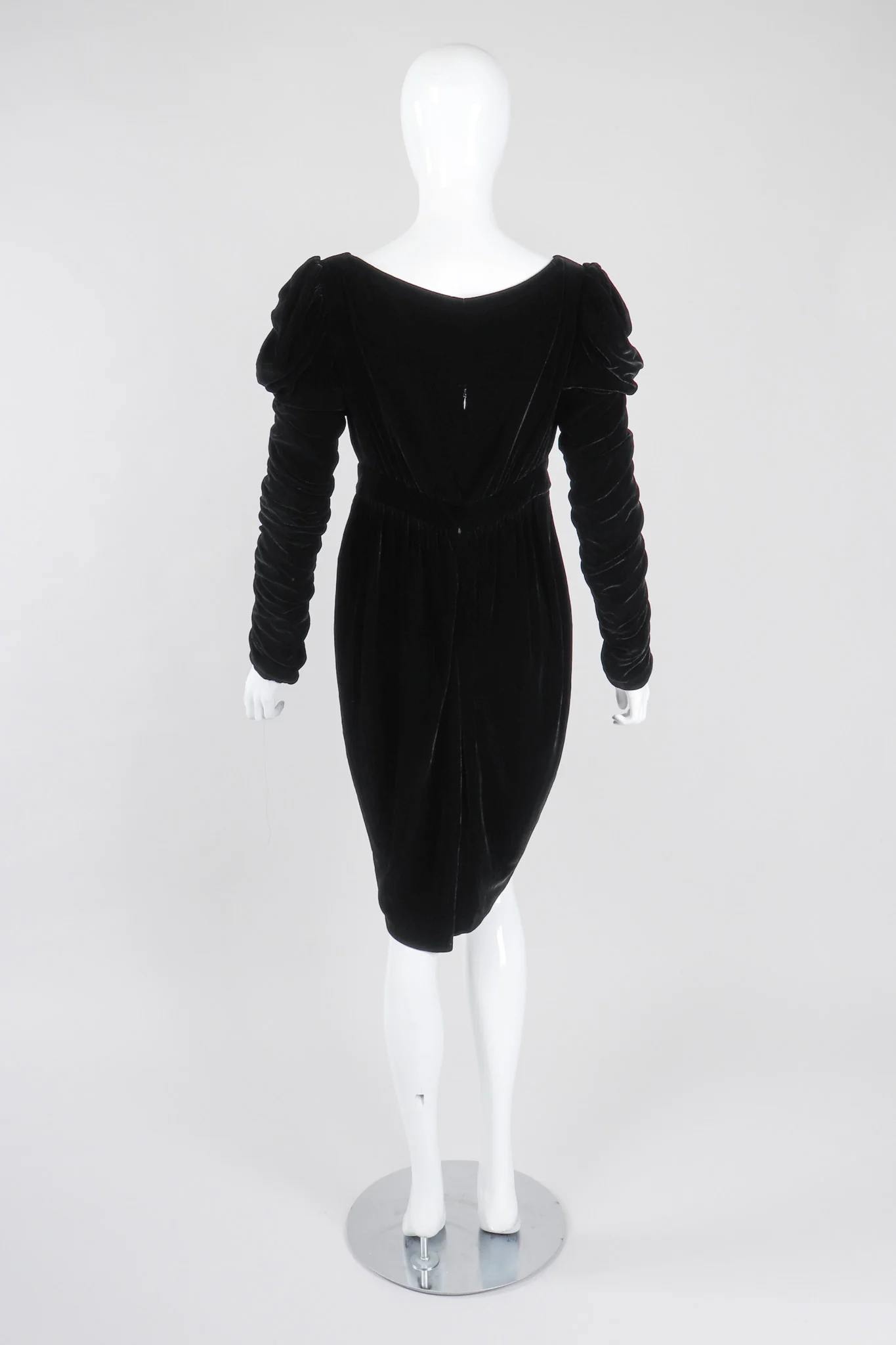 Velvet Ruched Cocktail Dress - Image 5