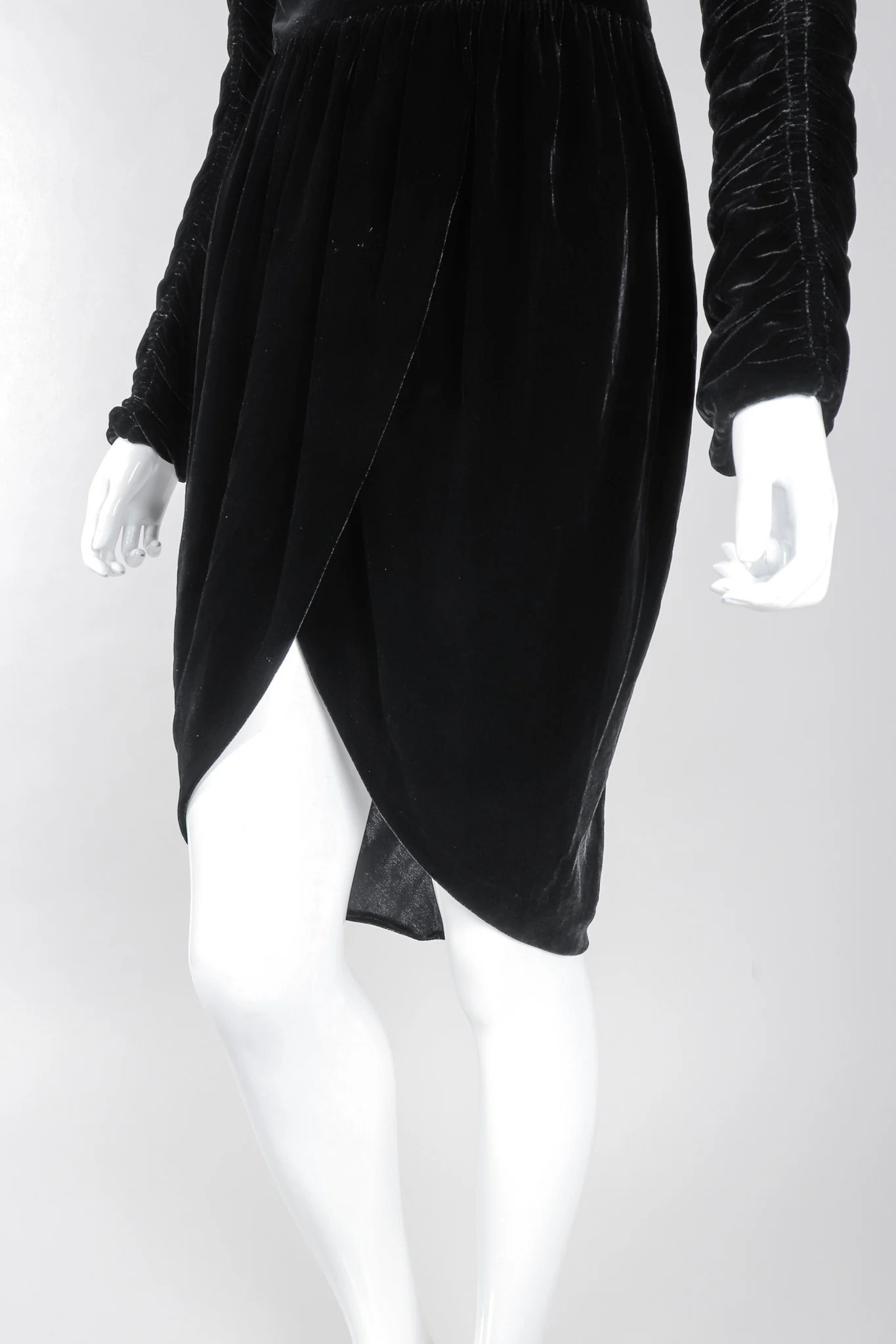 Velvet Ruched Cocktail Dress - Image 9