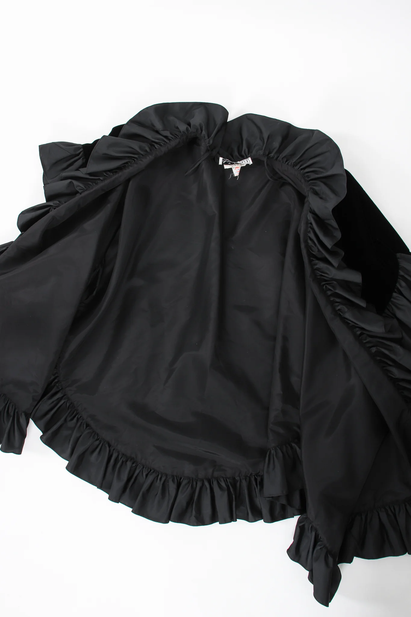 Velvet Ruffle Poncho Cape - Image 11