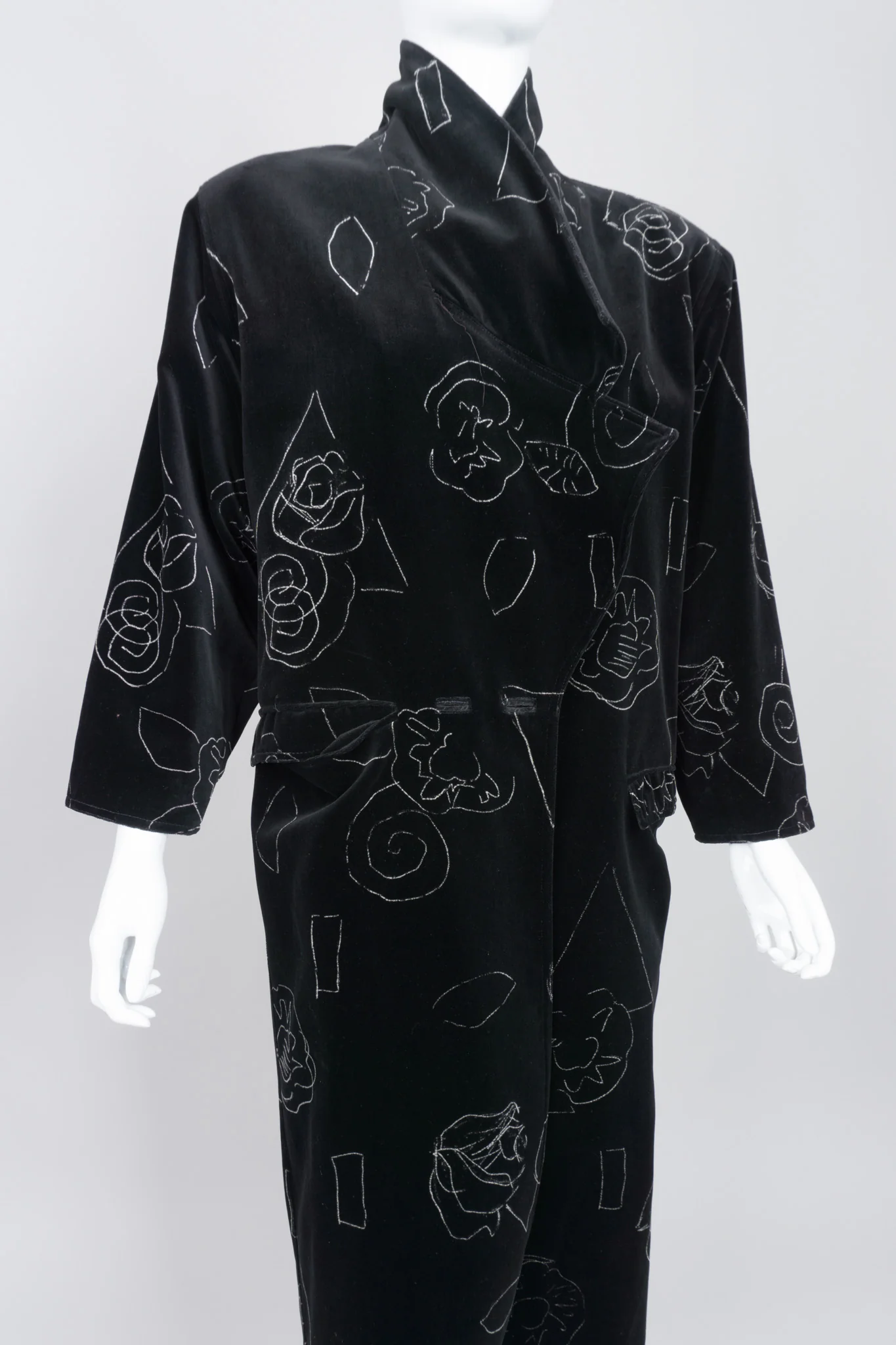 Velvet Scribble Coat