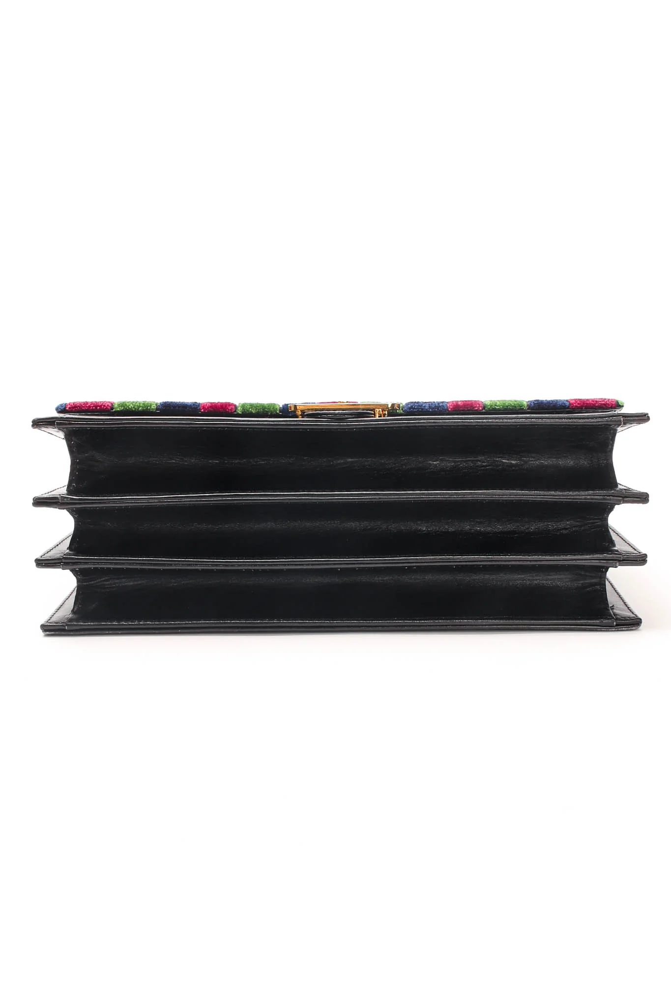 Velvet Stripe Accordion Leather Bag - Image 8