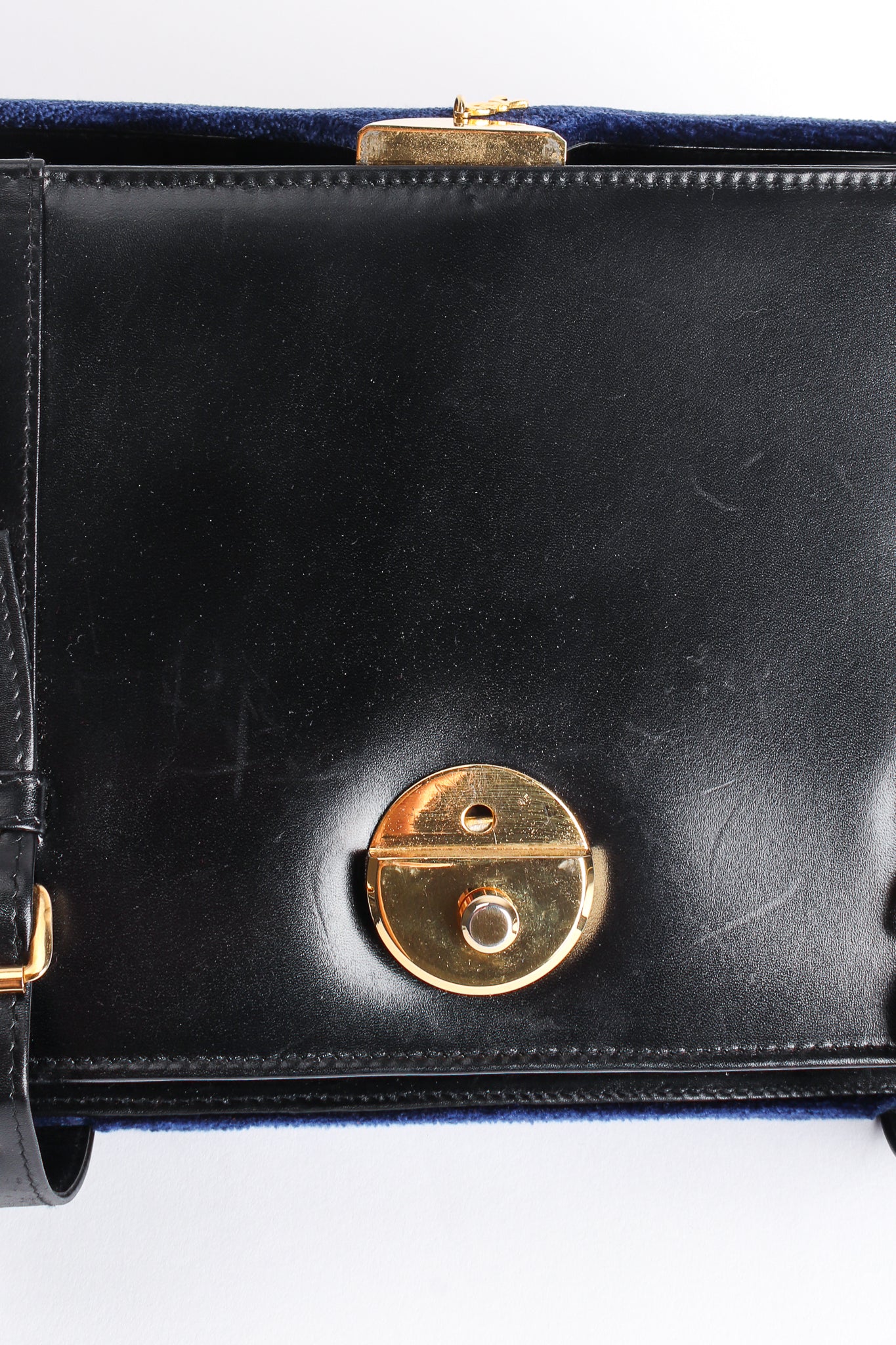 Velvet Stripe Leather Accordion Bag - Image 14