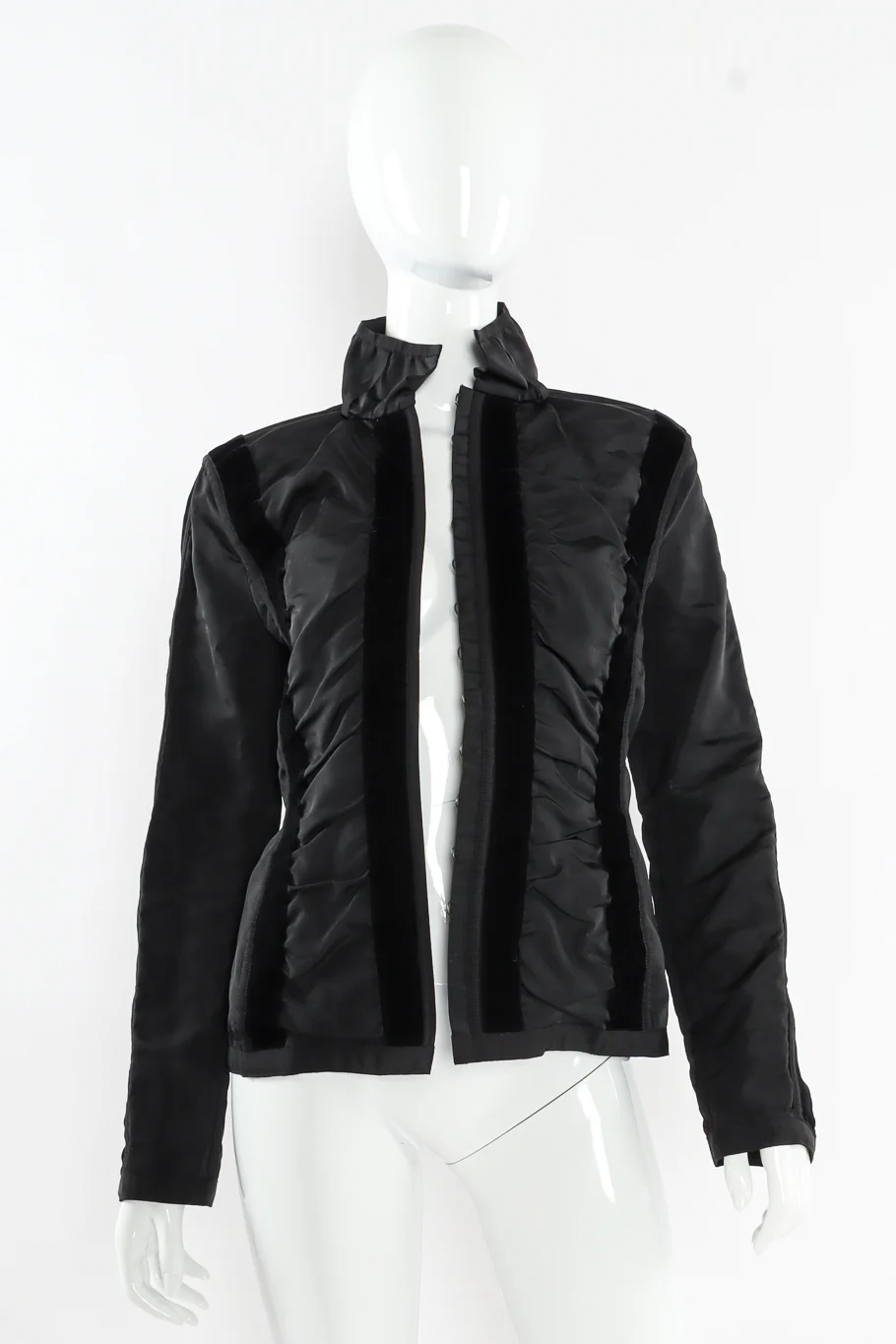Velvet Stripe Ruched Top - Image 5