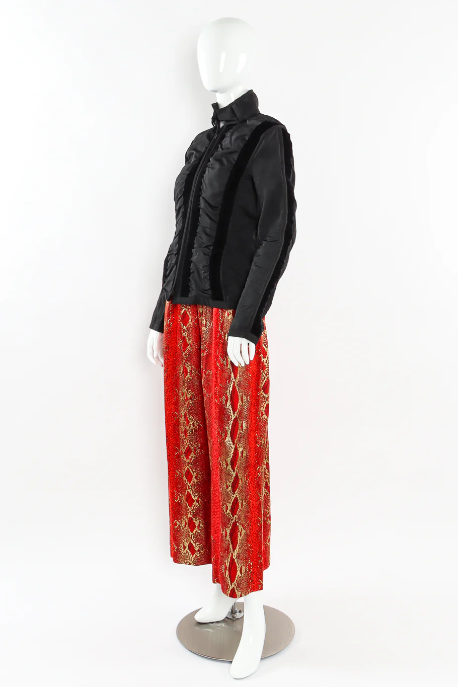 Velvet Stripe Ruched Top - Image 8
