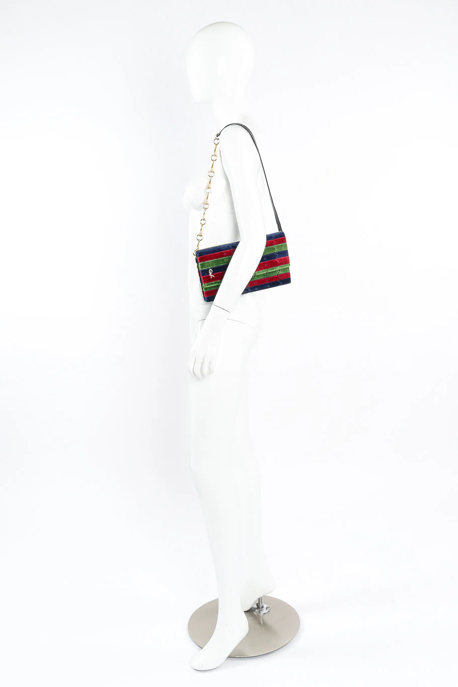Velvet Stripe Shoulder Bag - Image 2