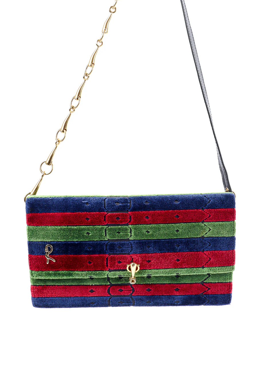 Velvet Stripe Shoulder Bag - Image 3