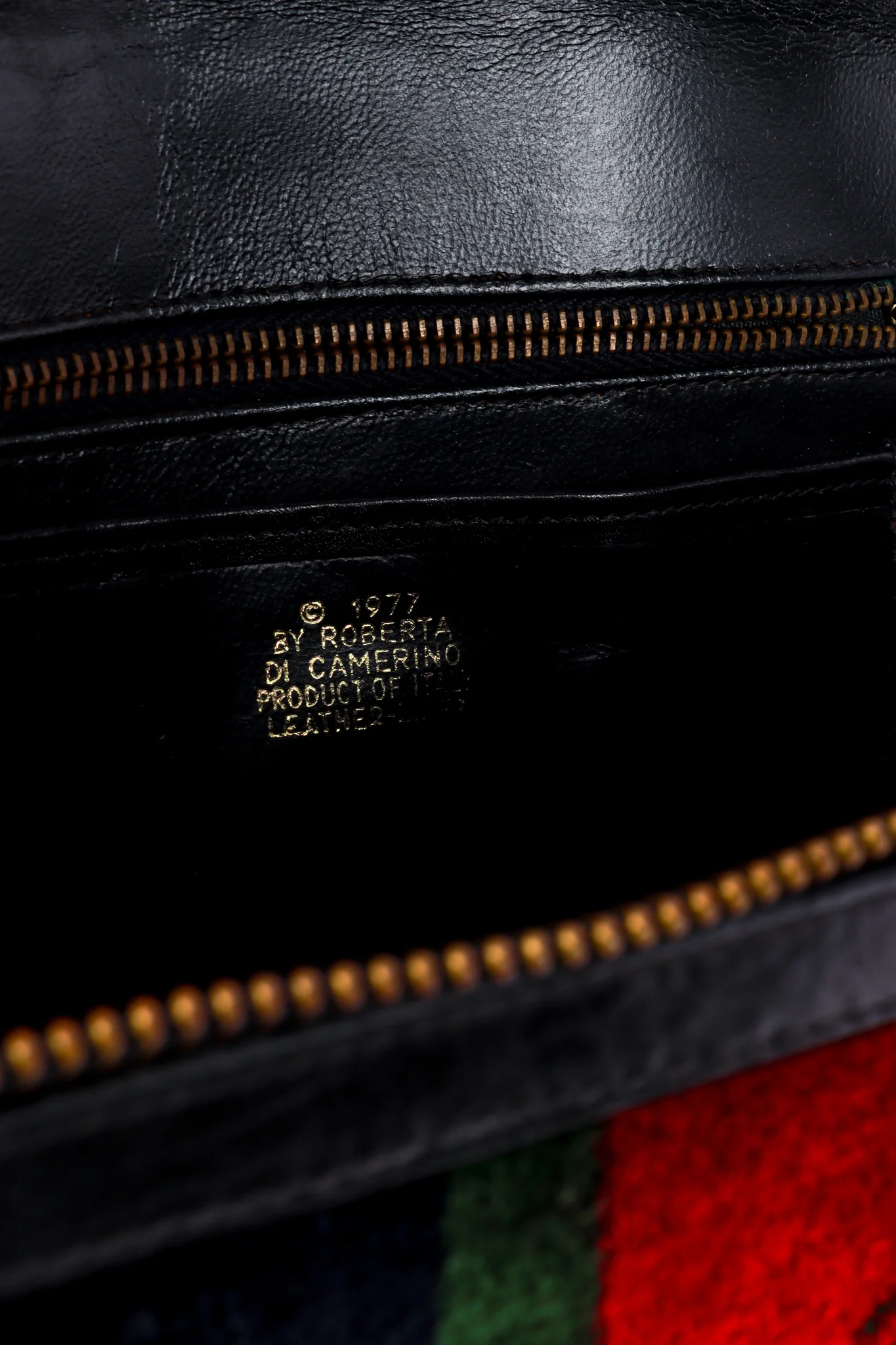 Velvet Stripe Zip-Around Handbag - Image 10