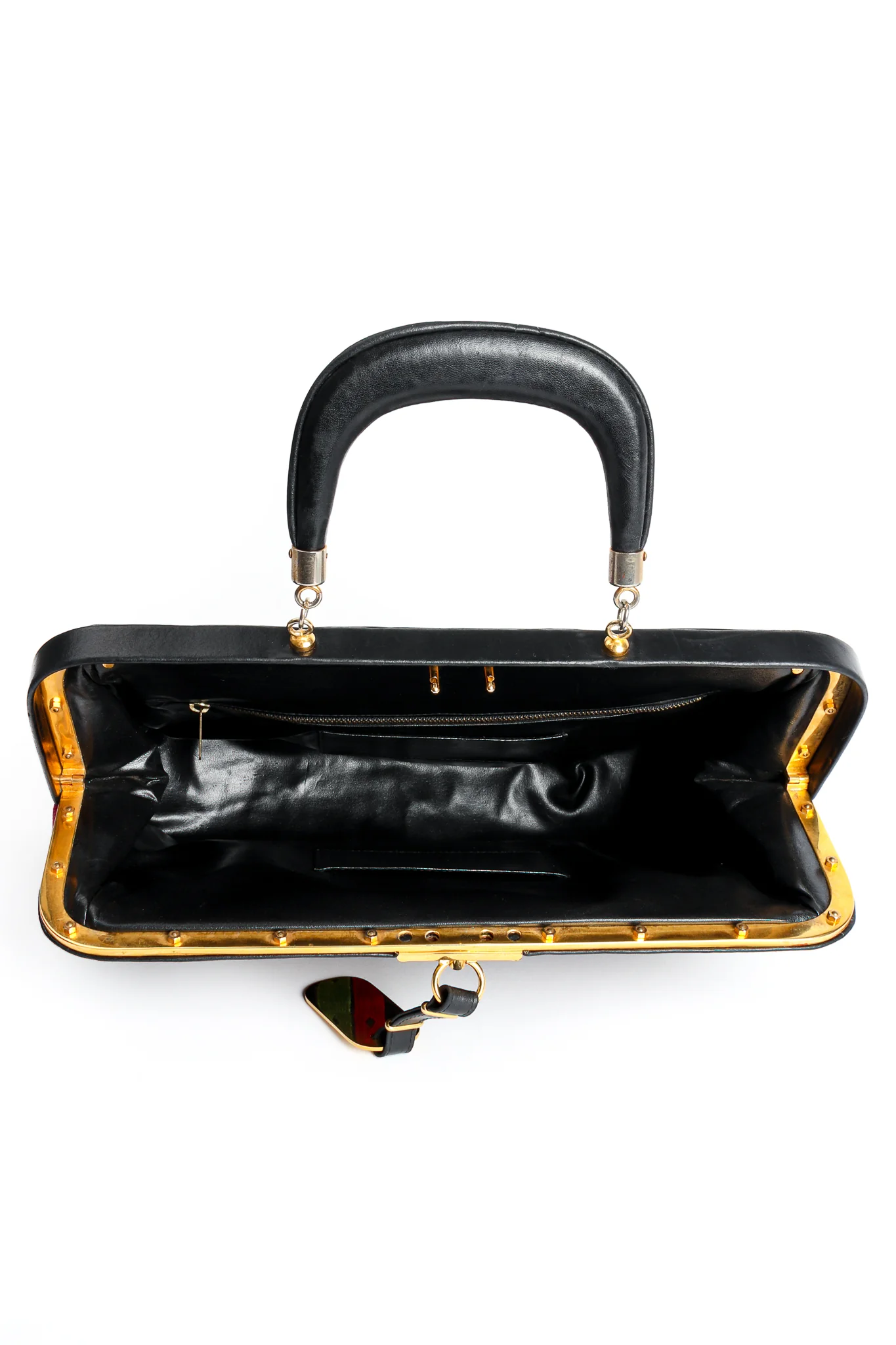 Oversized Buckle Striped Velvet Bag - Image 14