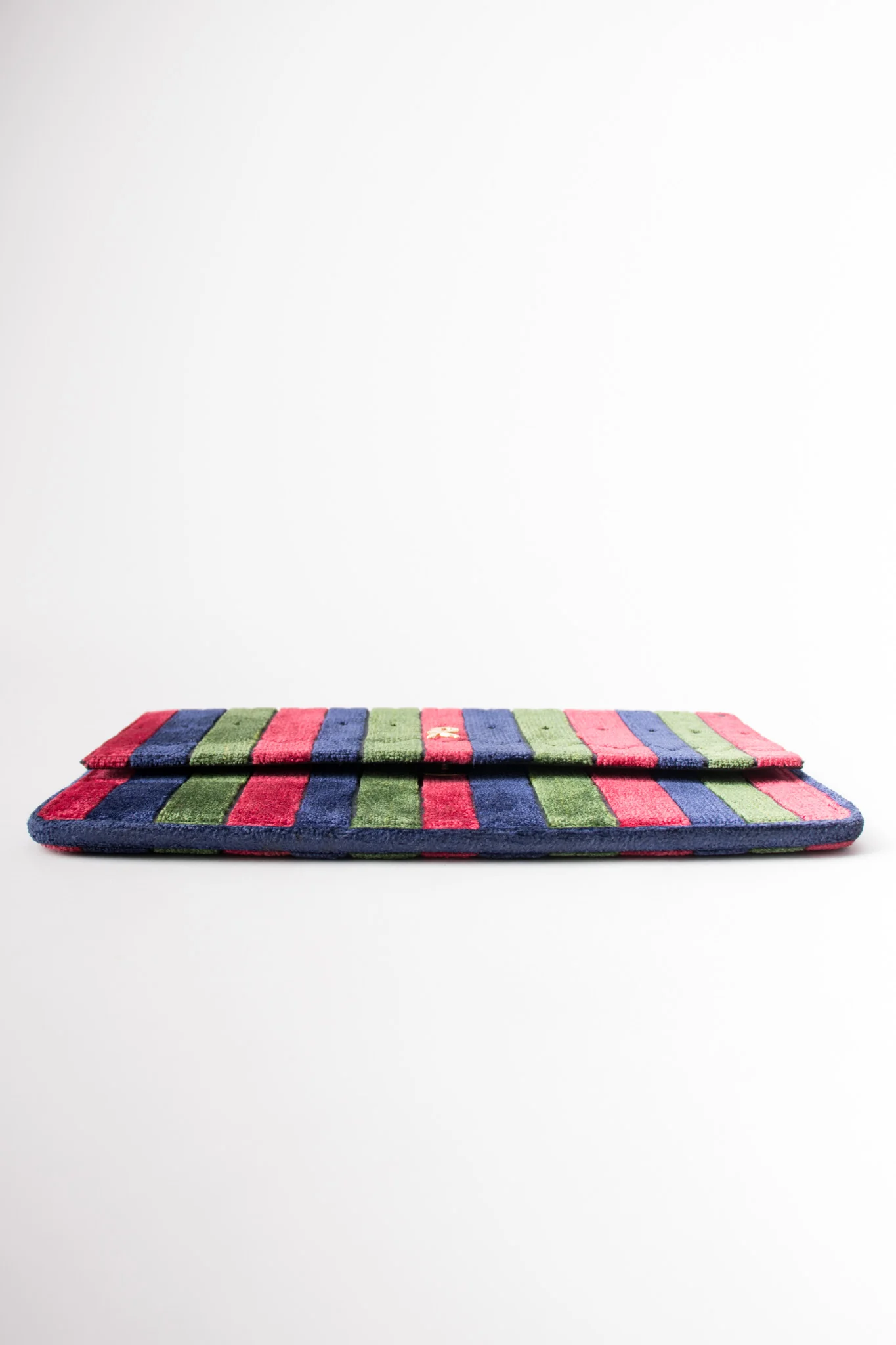 Velvet Striped Envelope Clutch - Image 6