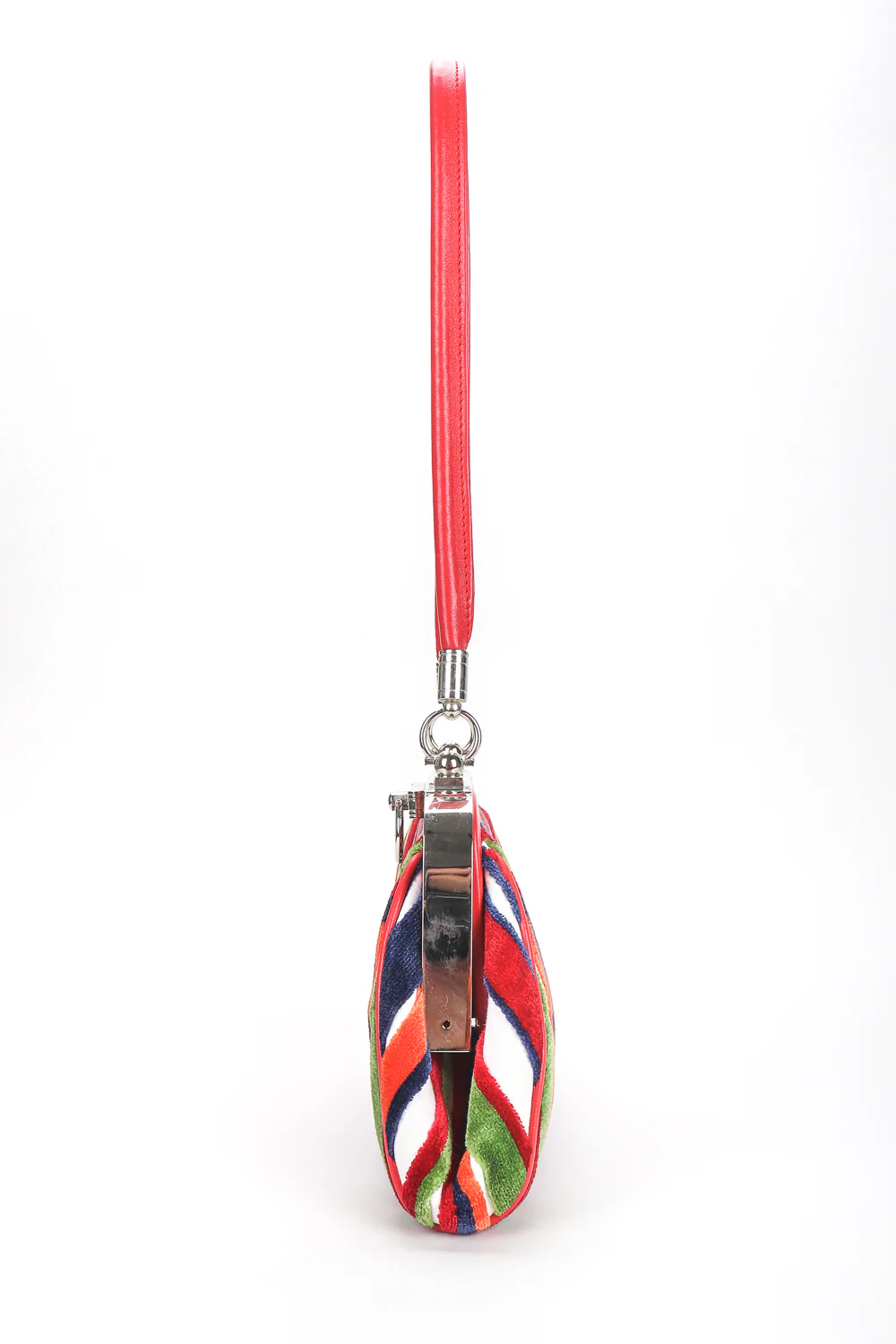 Velvet Striped Slim Frame Bag - Image 4