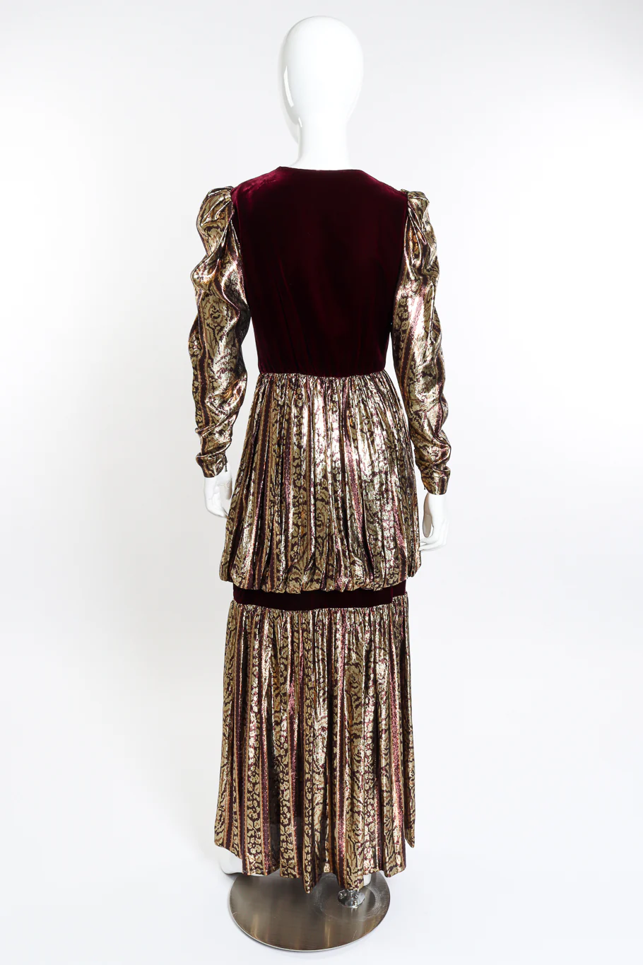 Velvet Tiered Metallic Gown - Image 6