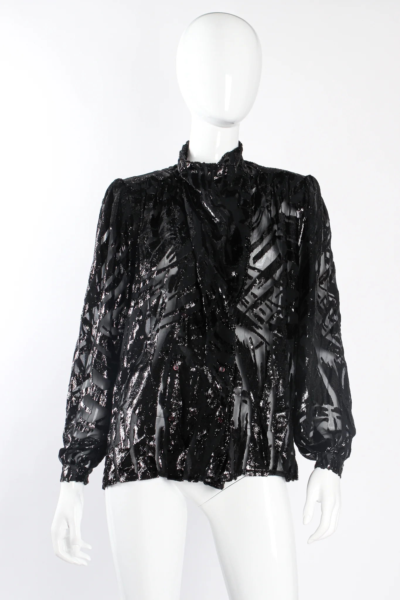 Velvet Tinsel Burnout Blouse - Image 4