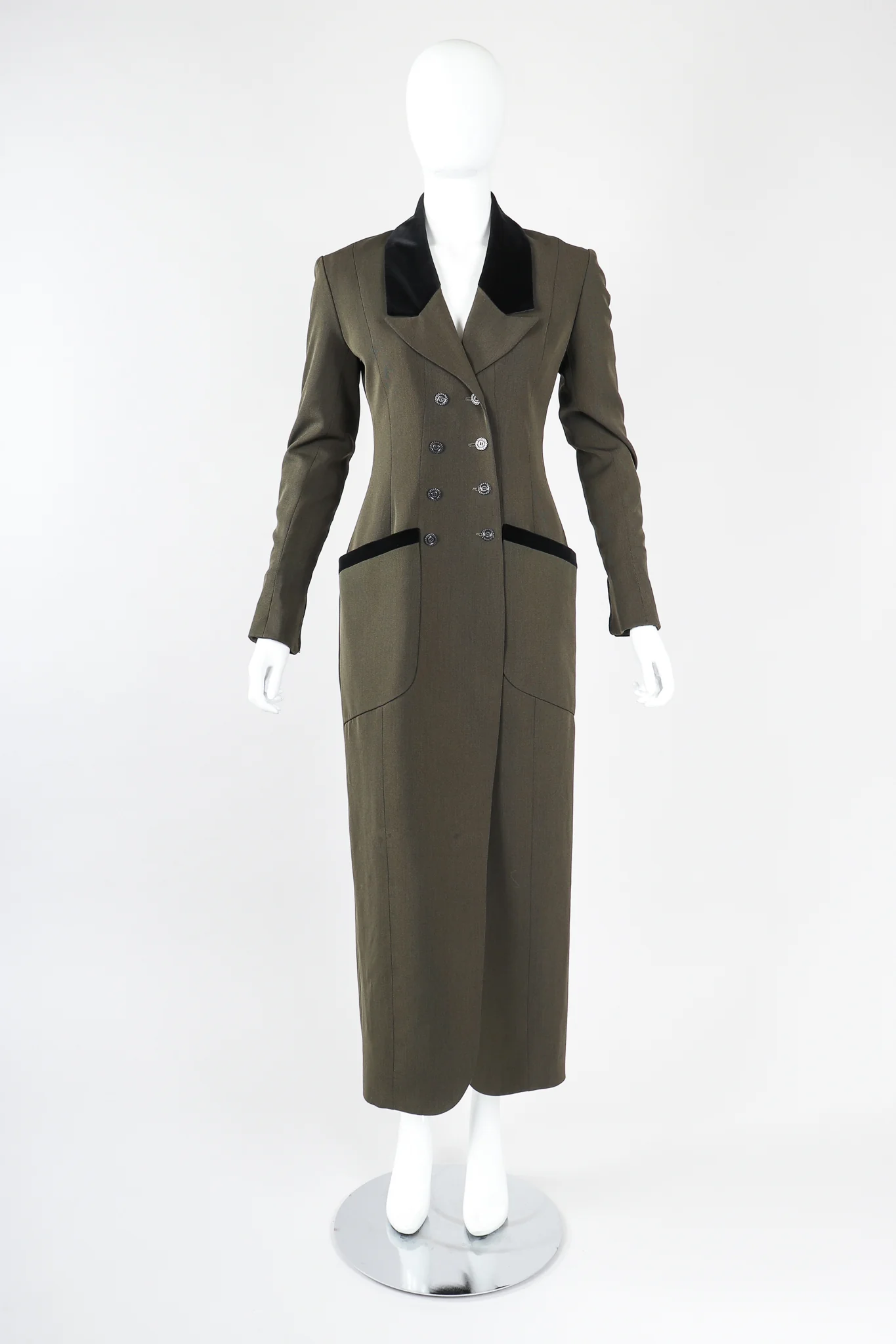 Velvet Tipped Reefer Coat