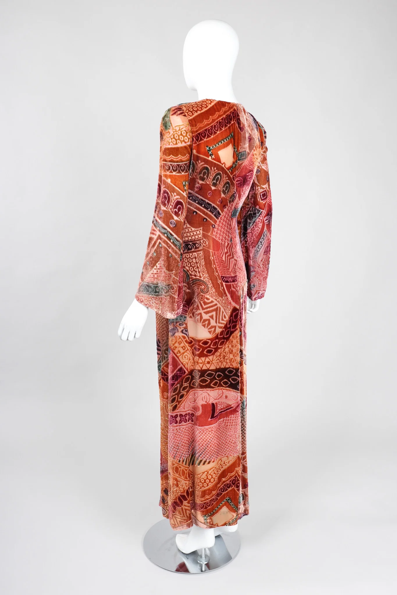Velvet Woodblock Burnout Gown - Image 6