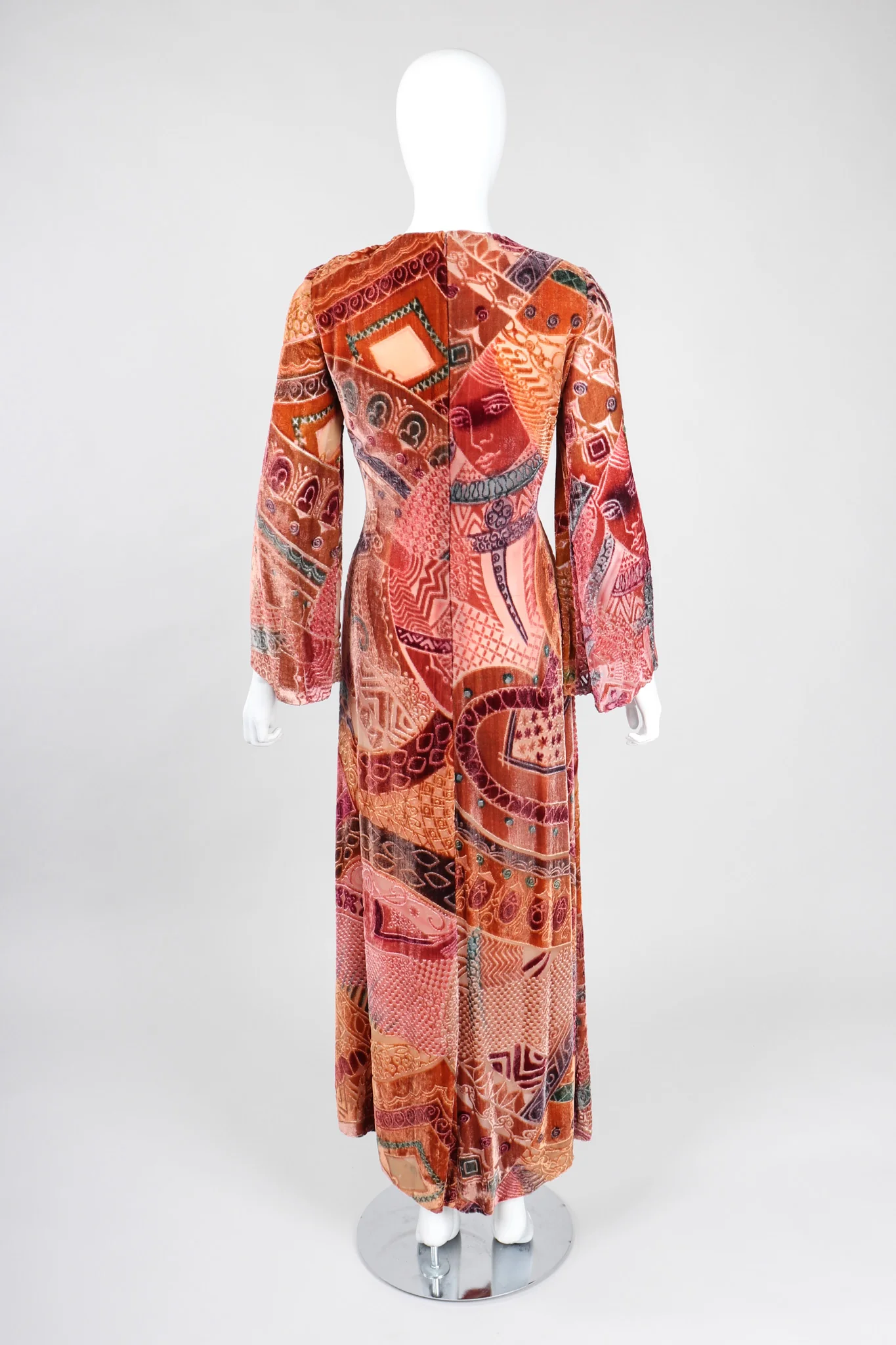 Velvet Woodblock Burnout Gown - Image 7