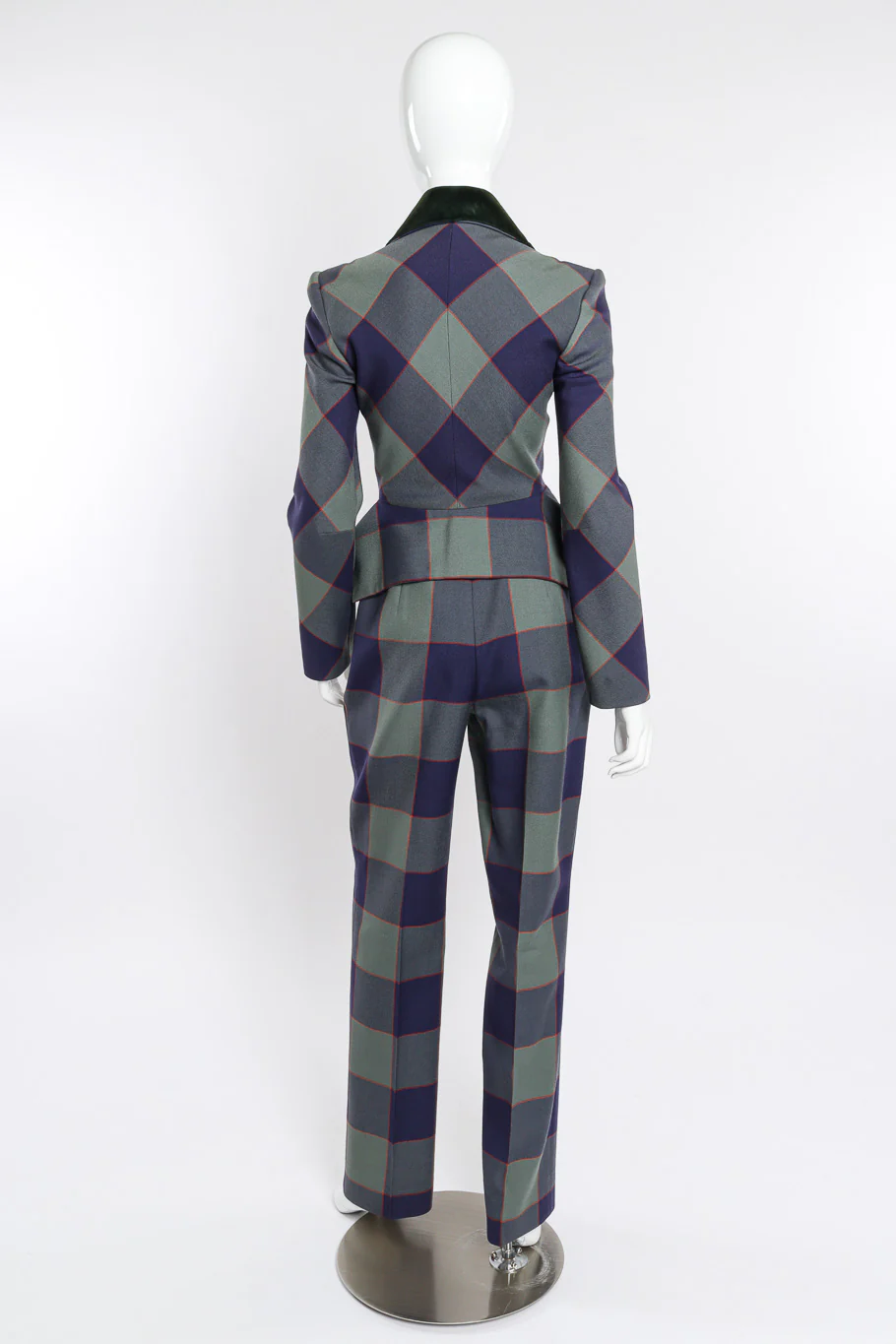 Velvet & Wool Plaid Suit - Image 3