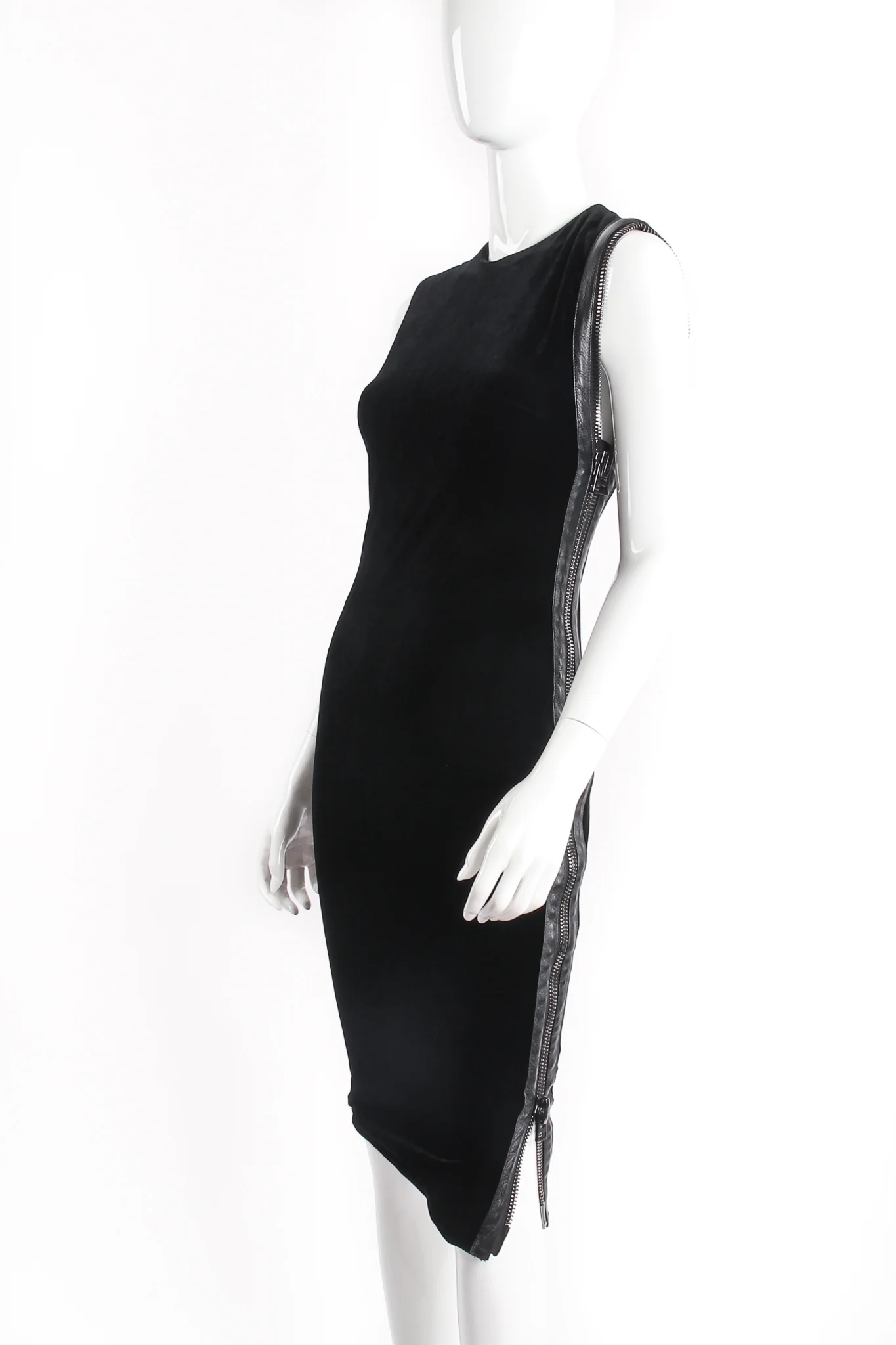 Velvet Zipper Cocktail Sheath - Image 2