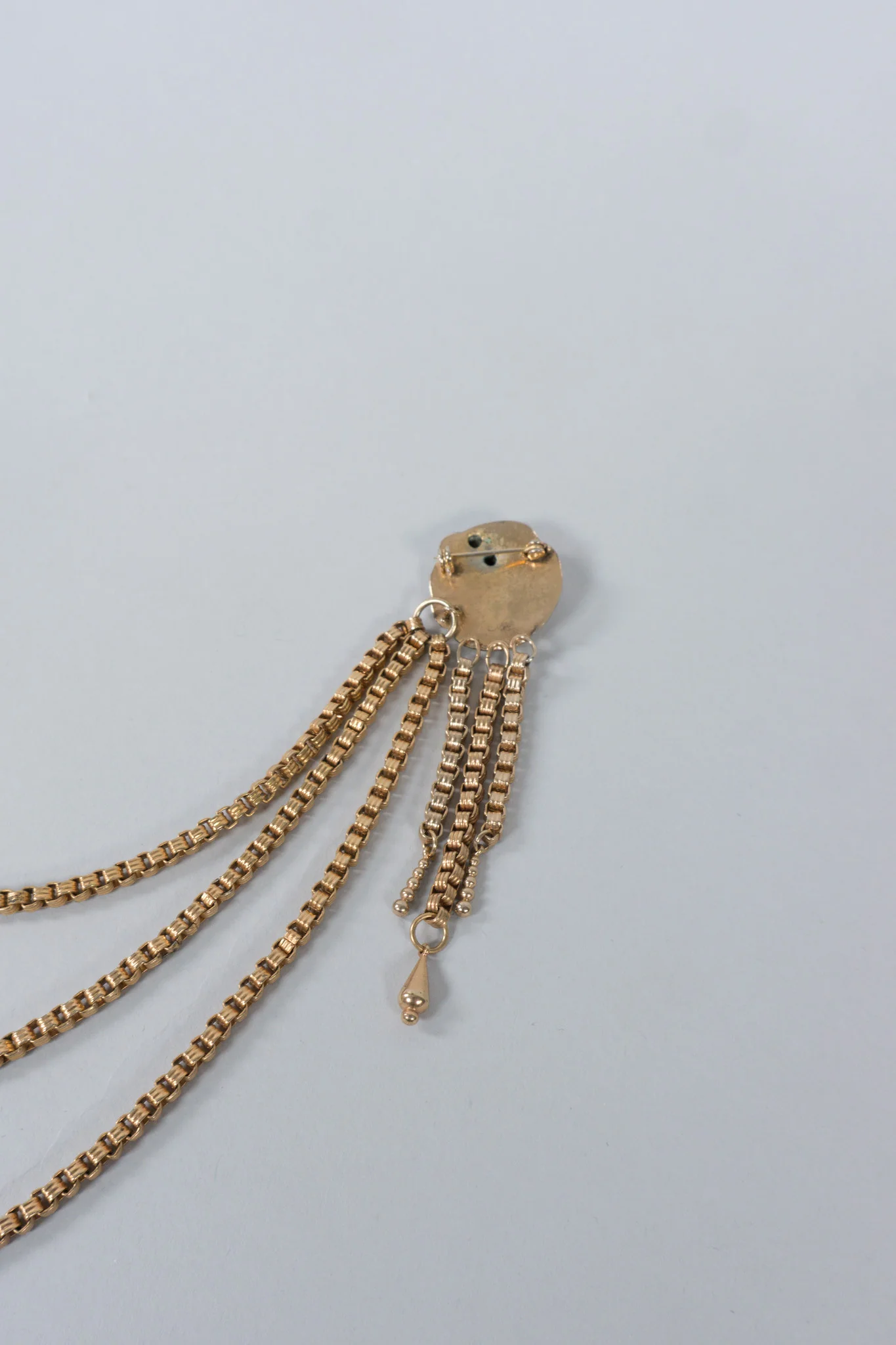 Victorian Face Chain Brooch - Image 4