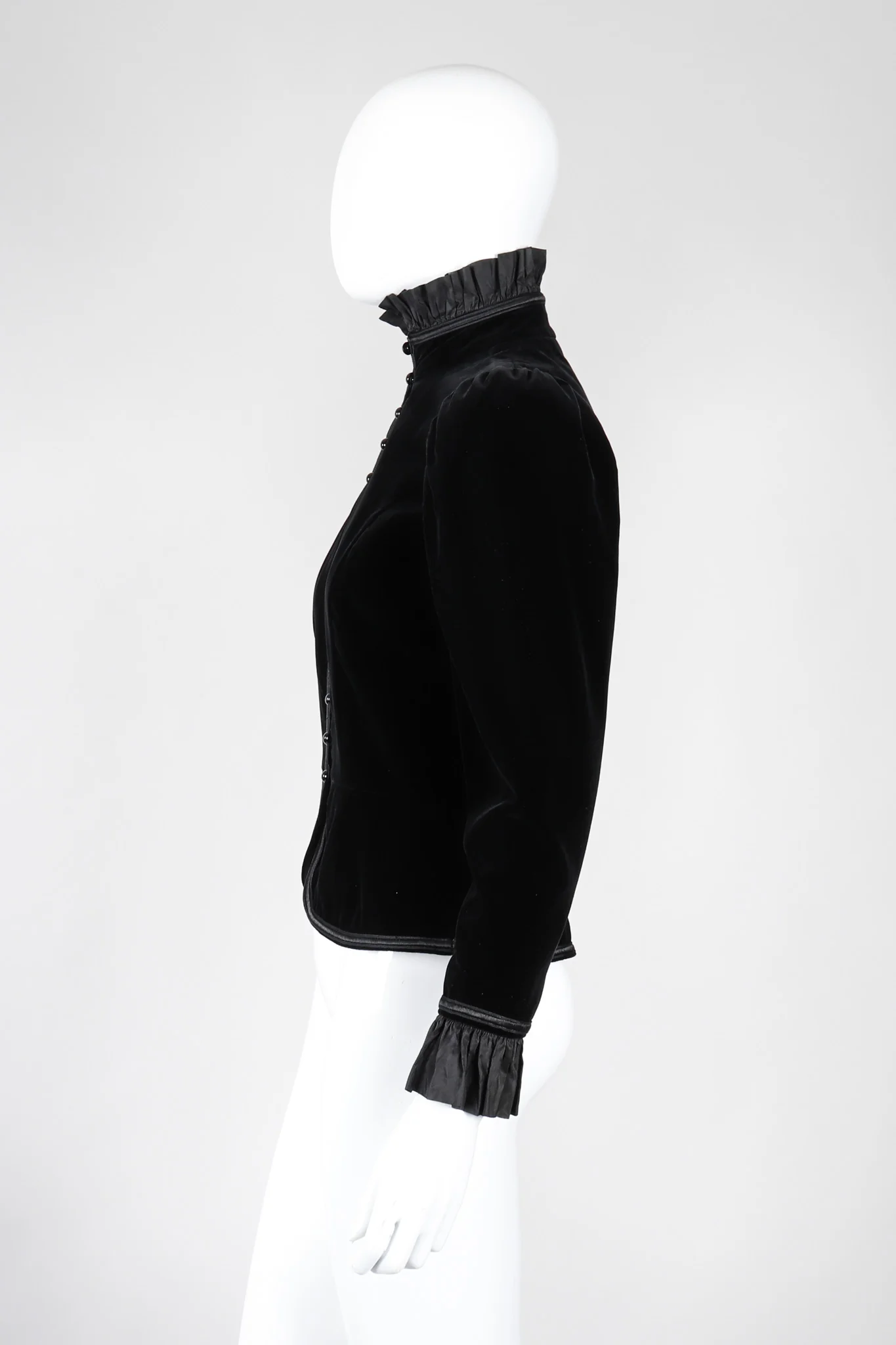 Victorian Velvet Ruffle Jacket - Image 4