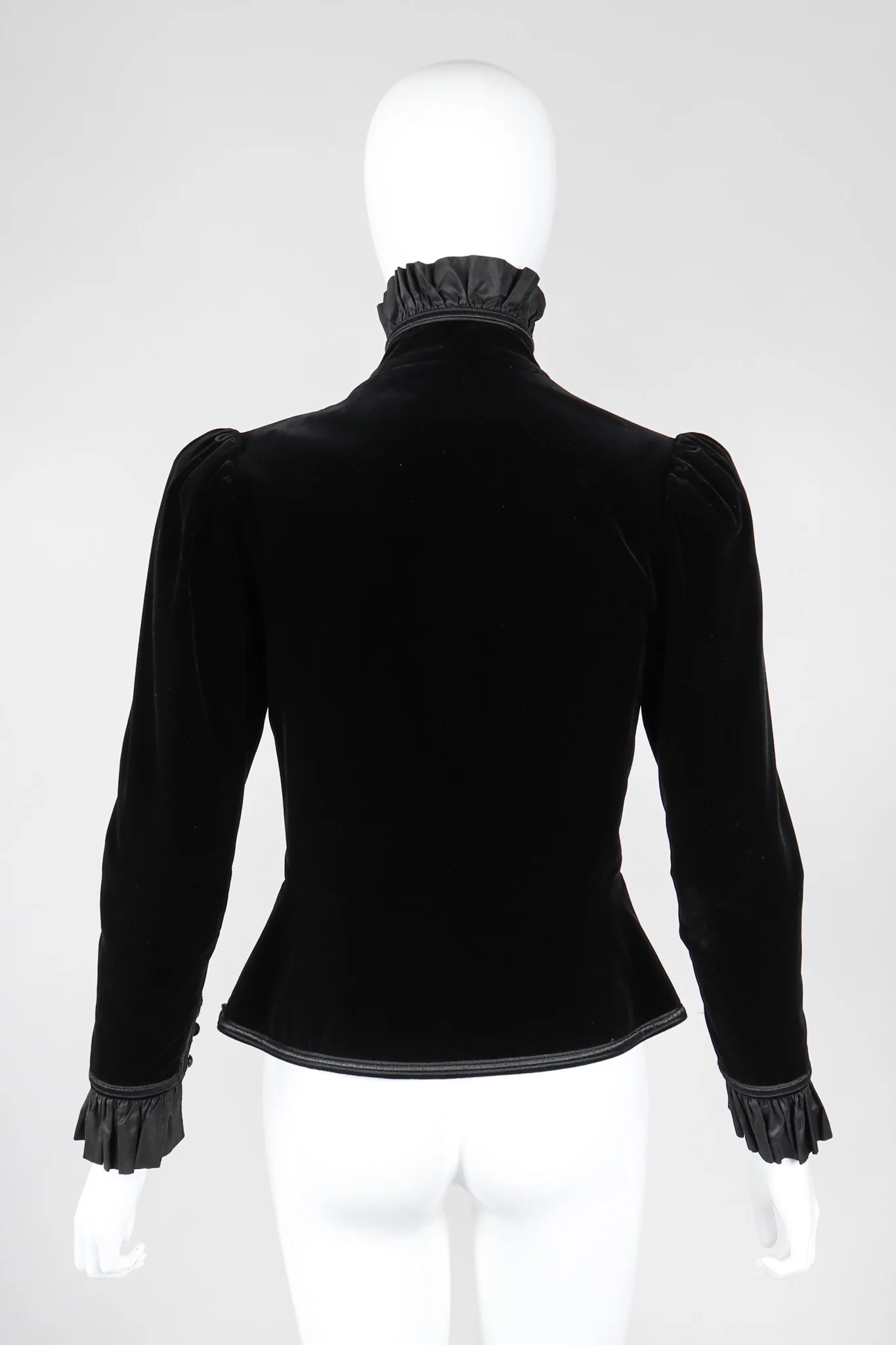 Victorian Velvet Ruffle Jacket - Image 6