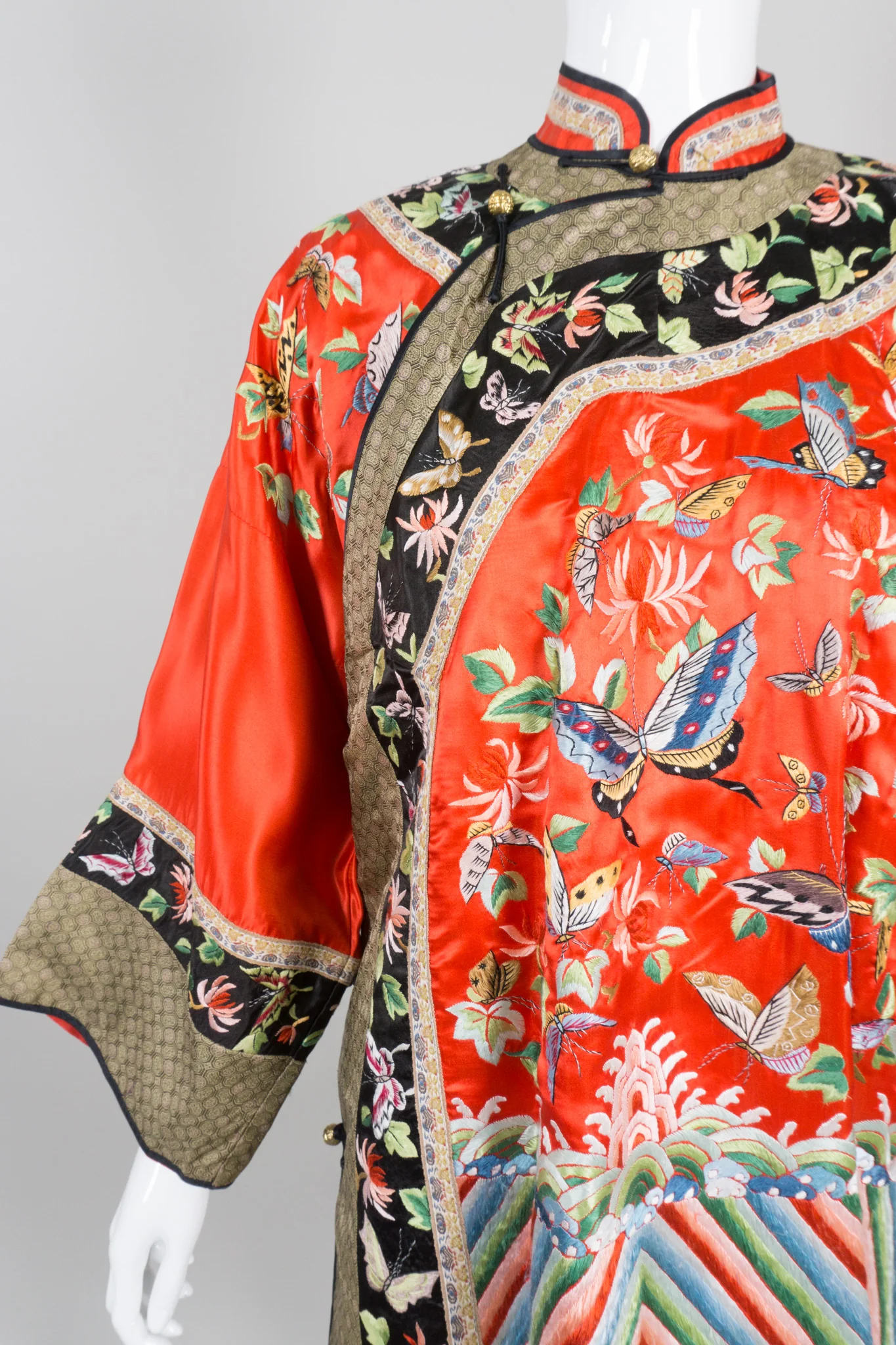 Vintage Chinese Rainbow Butterfly Embroidered Jacket - Image 11