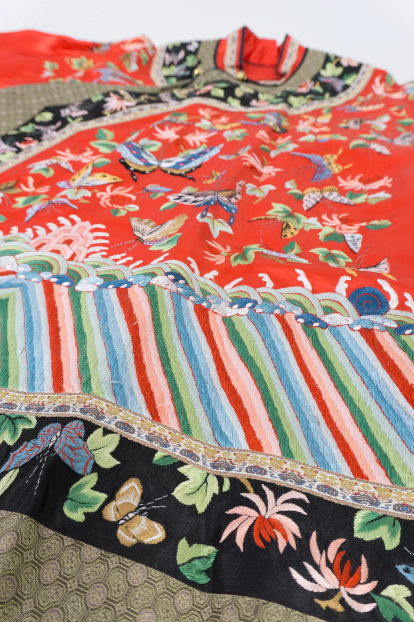 Vintage Chinese Rainbow Butterfly Embroidered Jacket - Image 13