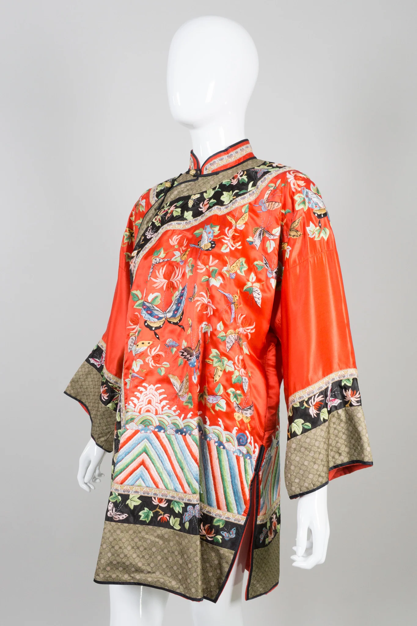 Vintage Chinese Rainbow Butterfly Embroidered Jacket - Image 3