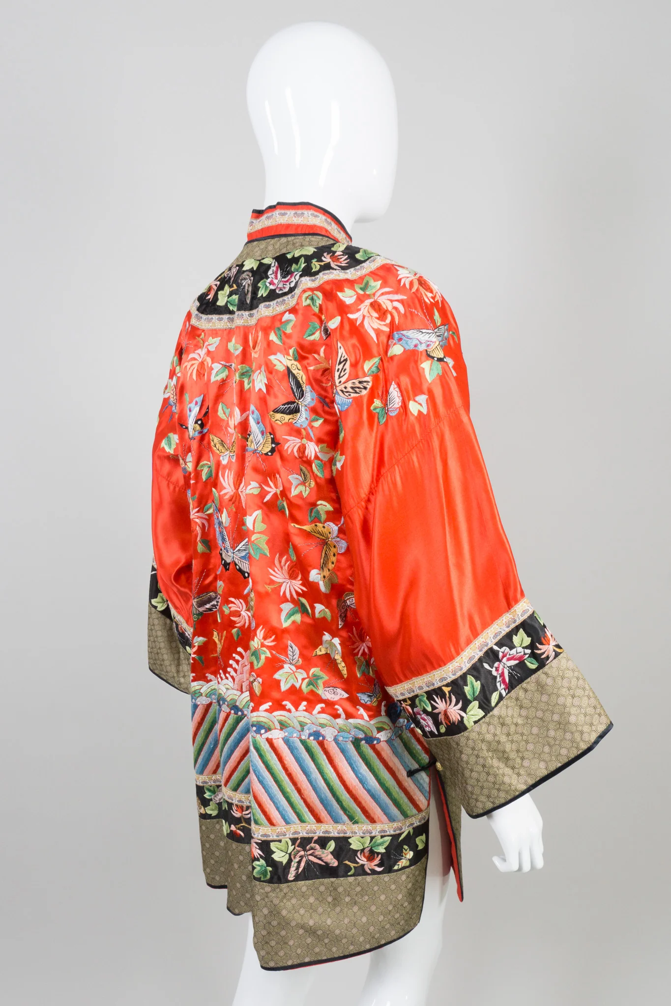 Vintage Chinese Rainbow Butterfly Embroidered Jacket - Image 7