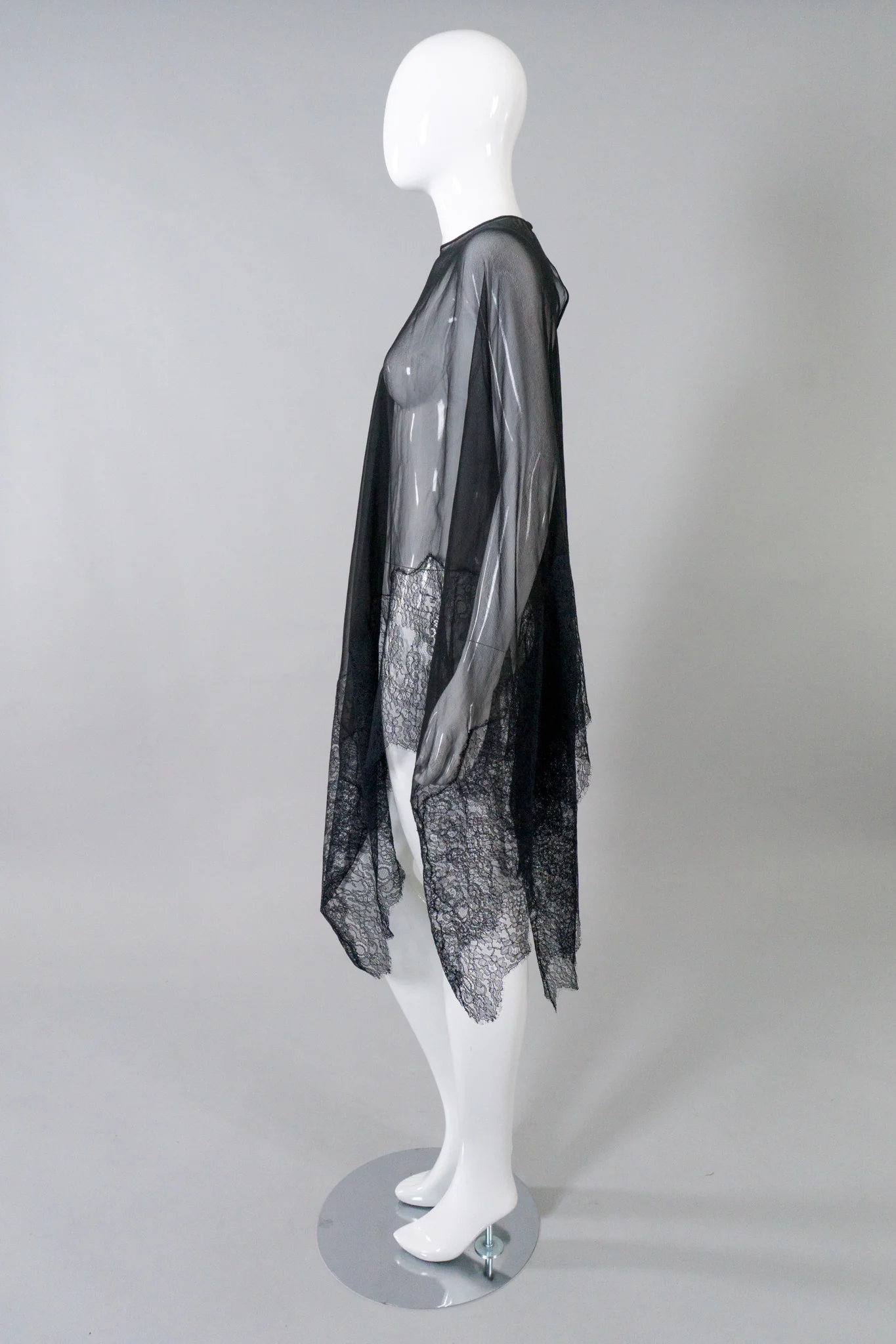 Lace Silk Chiffon Poncho - Image 4