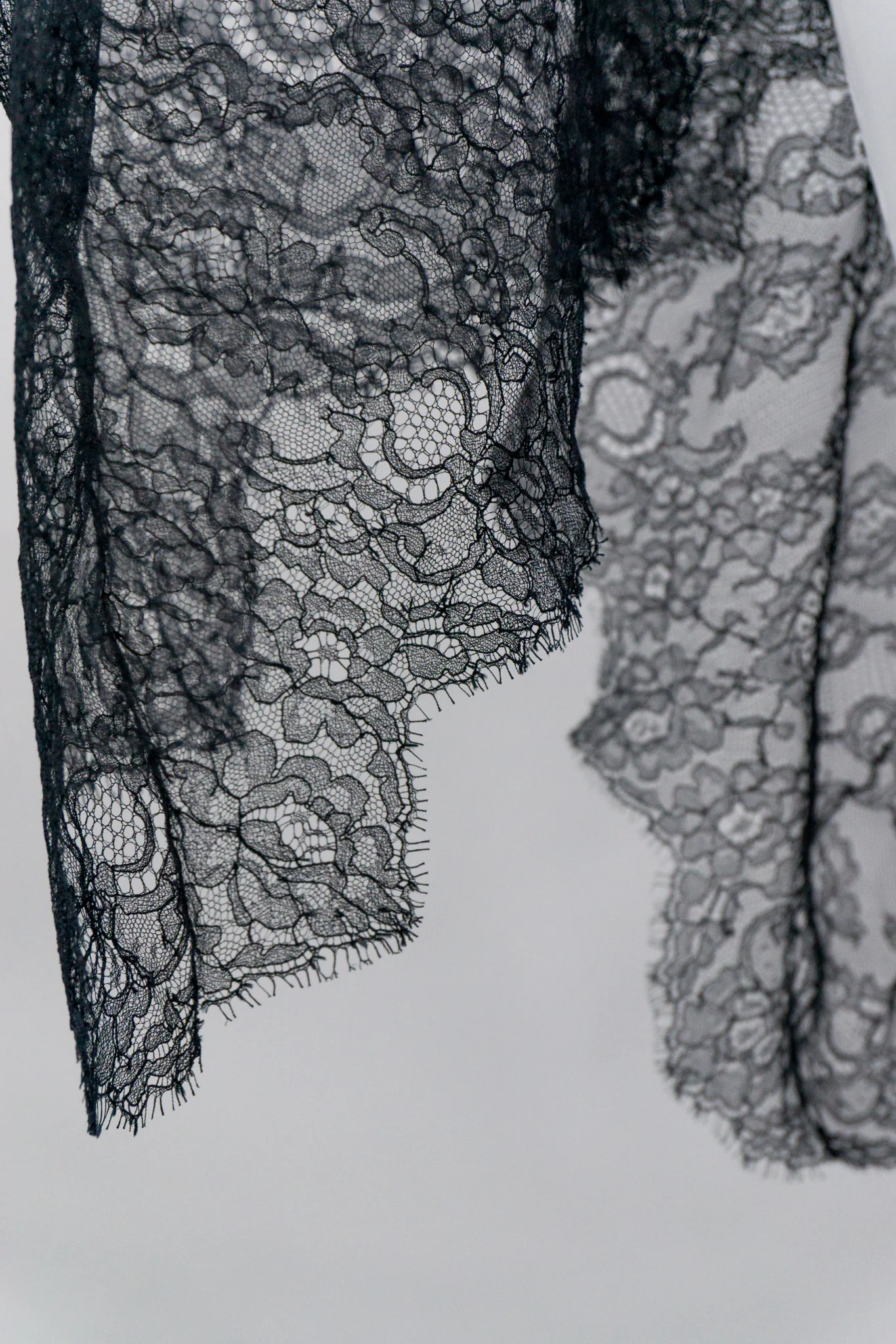 Lace Silk Chiffon Poncho - Image 7