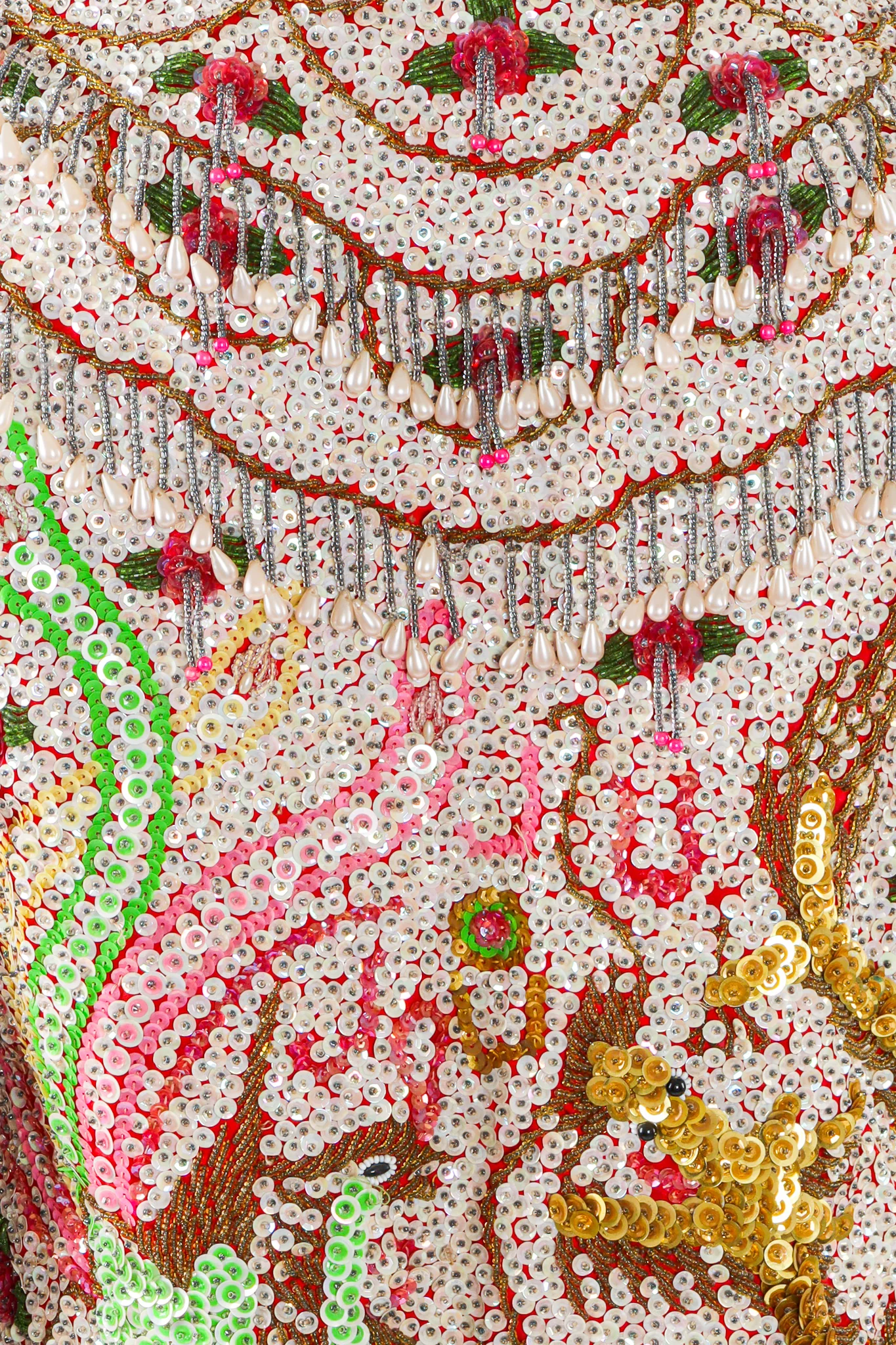 Hibiscus Sequined Mandarin Jacket - Image 16