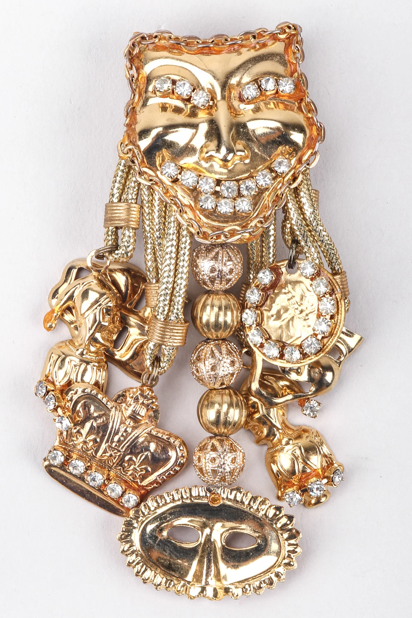 Thespian Mask Charm Earrings - Image 6