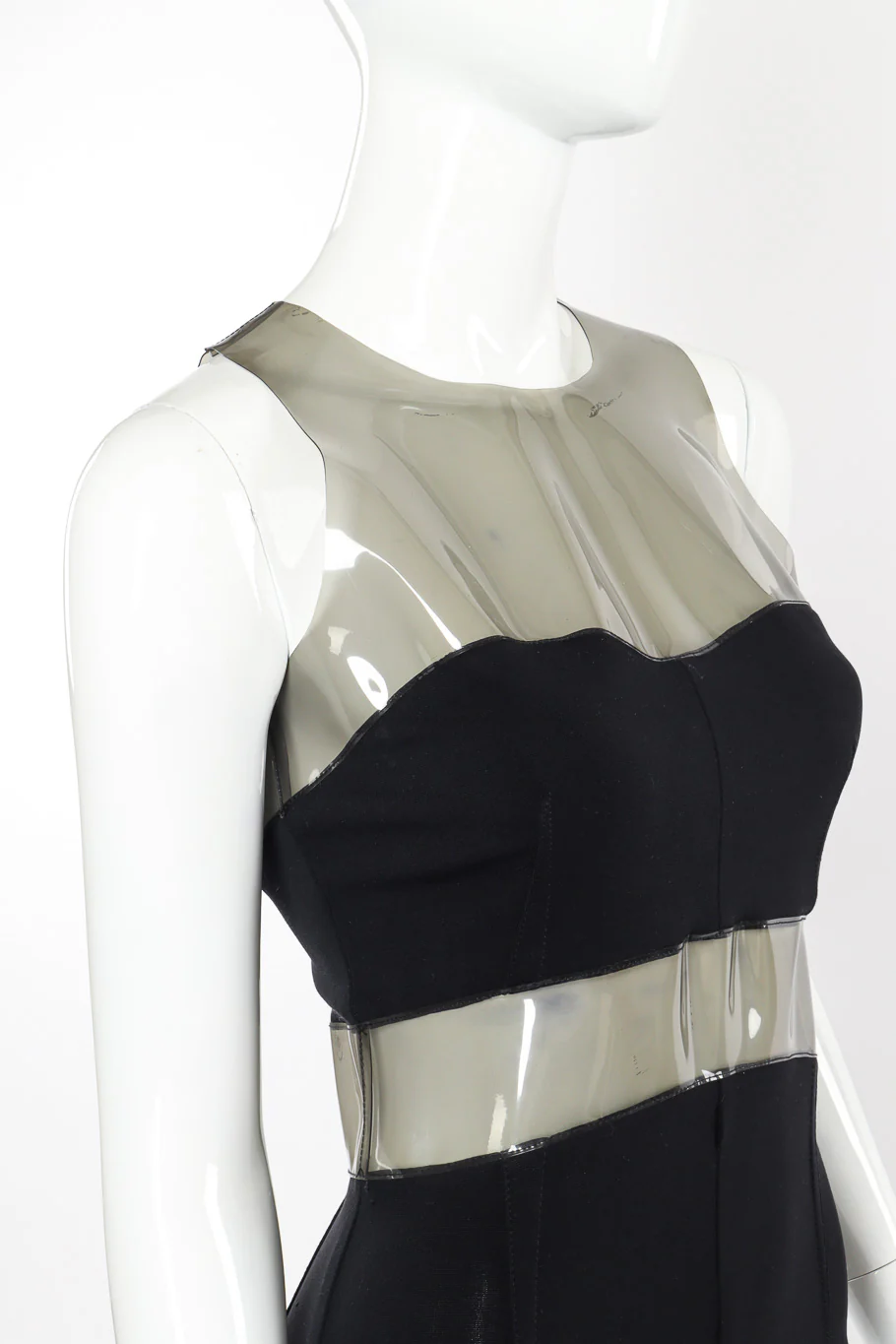 Vinyl Panel Cutout Dress - Image 4