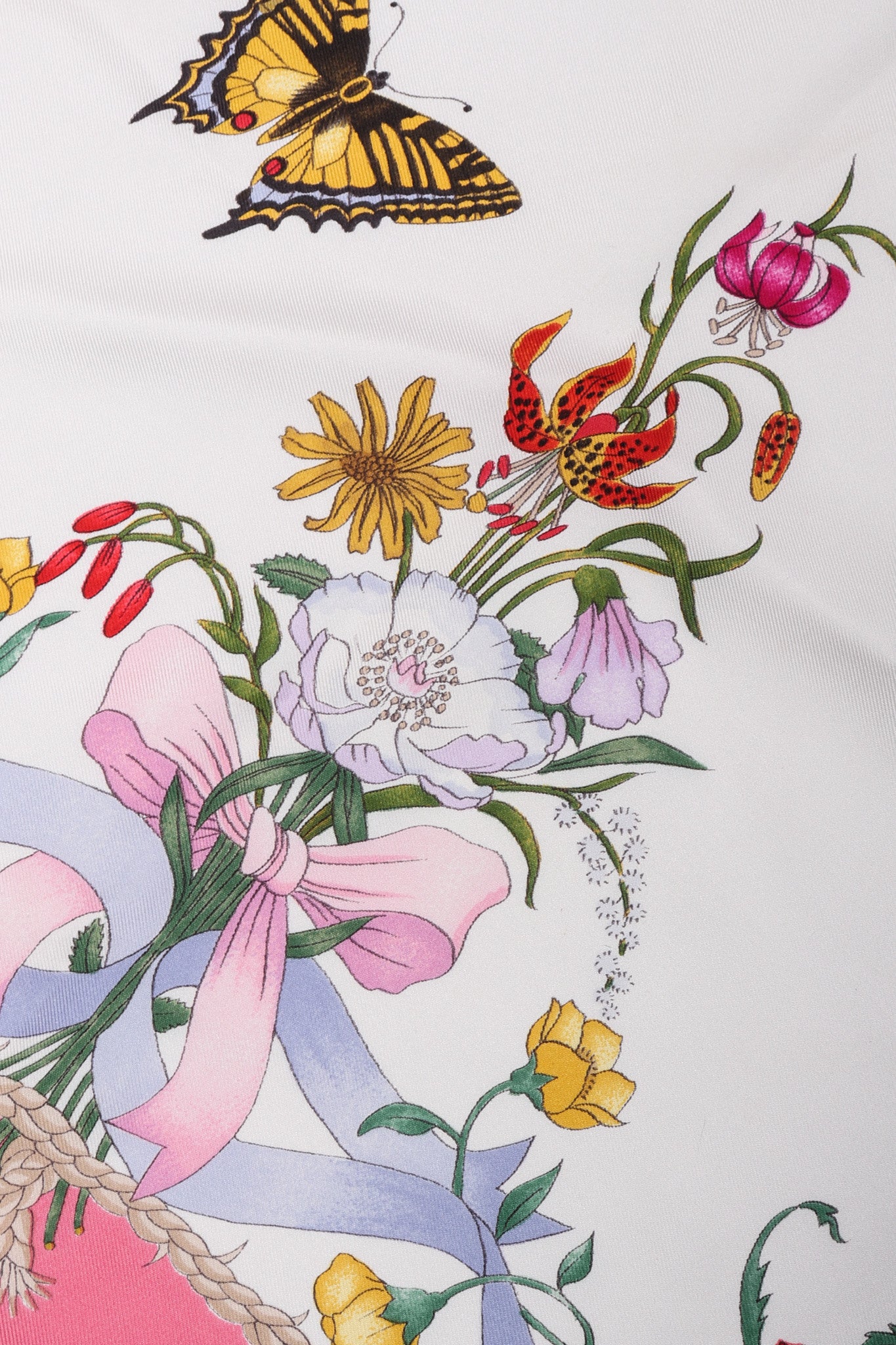 Vittorio Accornero Floral Butterfly Scarf - Image 8