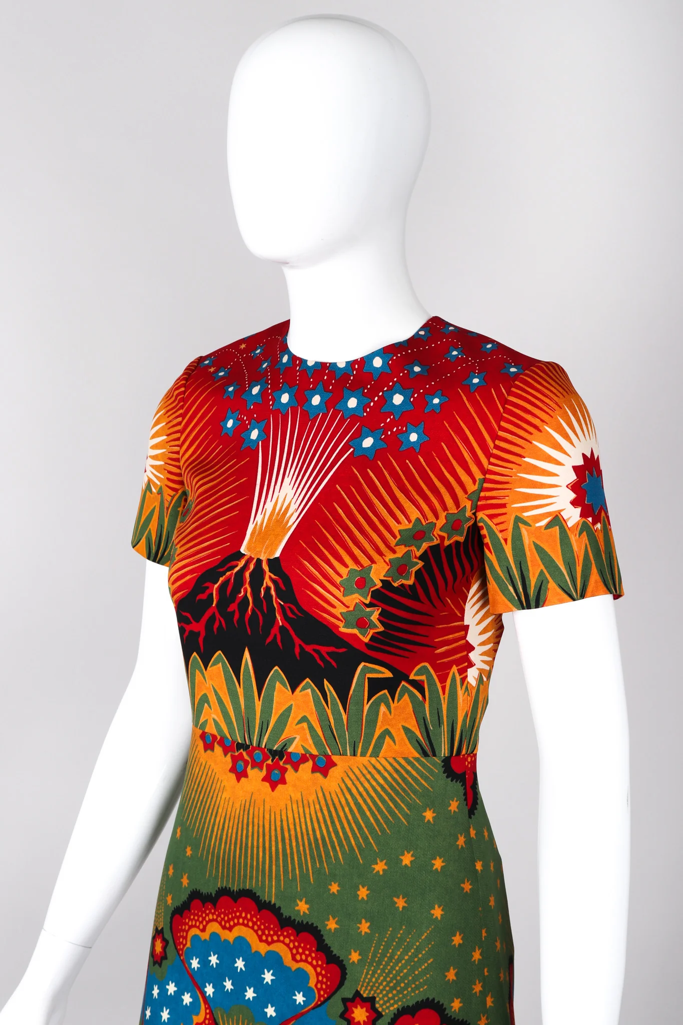 Volcano Print Mini Dress - Image 6