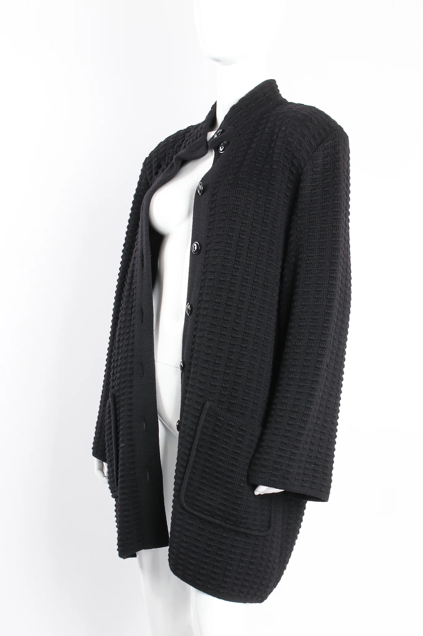 Waffle Knit Sweater Coat - Image 2