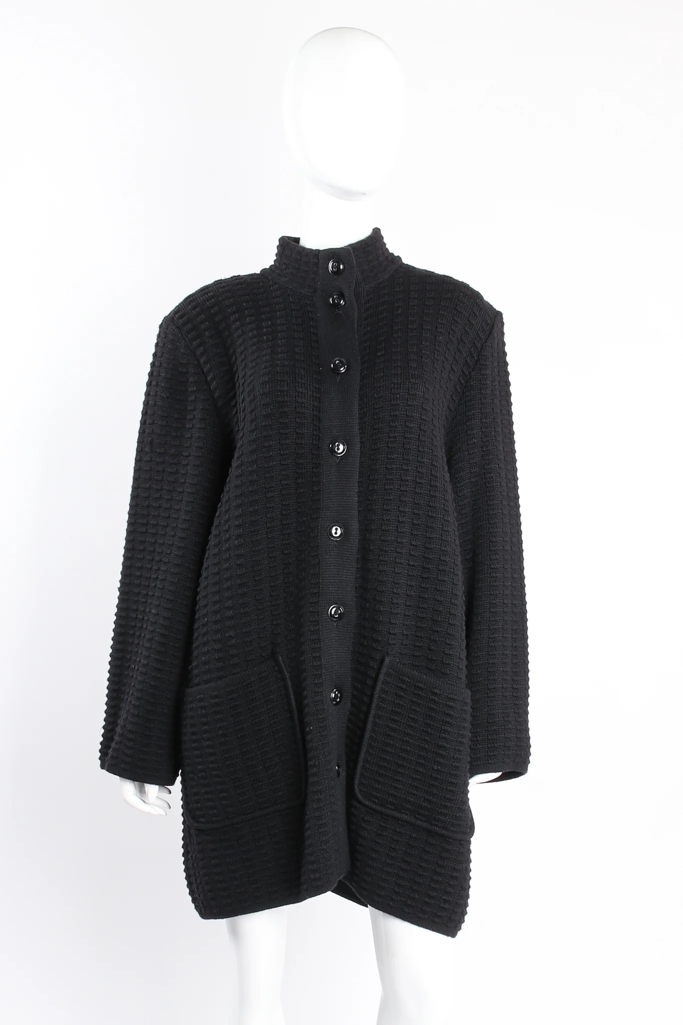 Waffle Knit Sweater Coat - Image 3