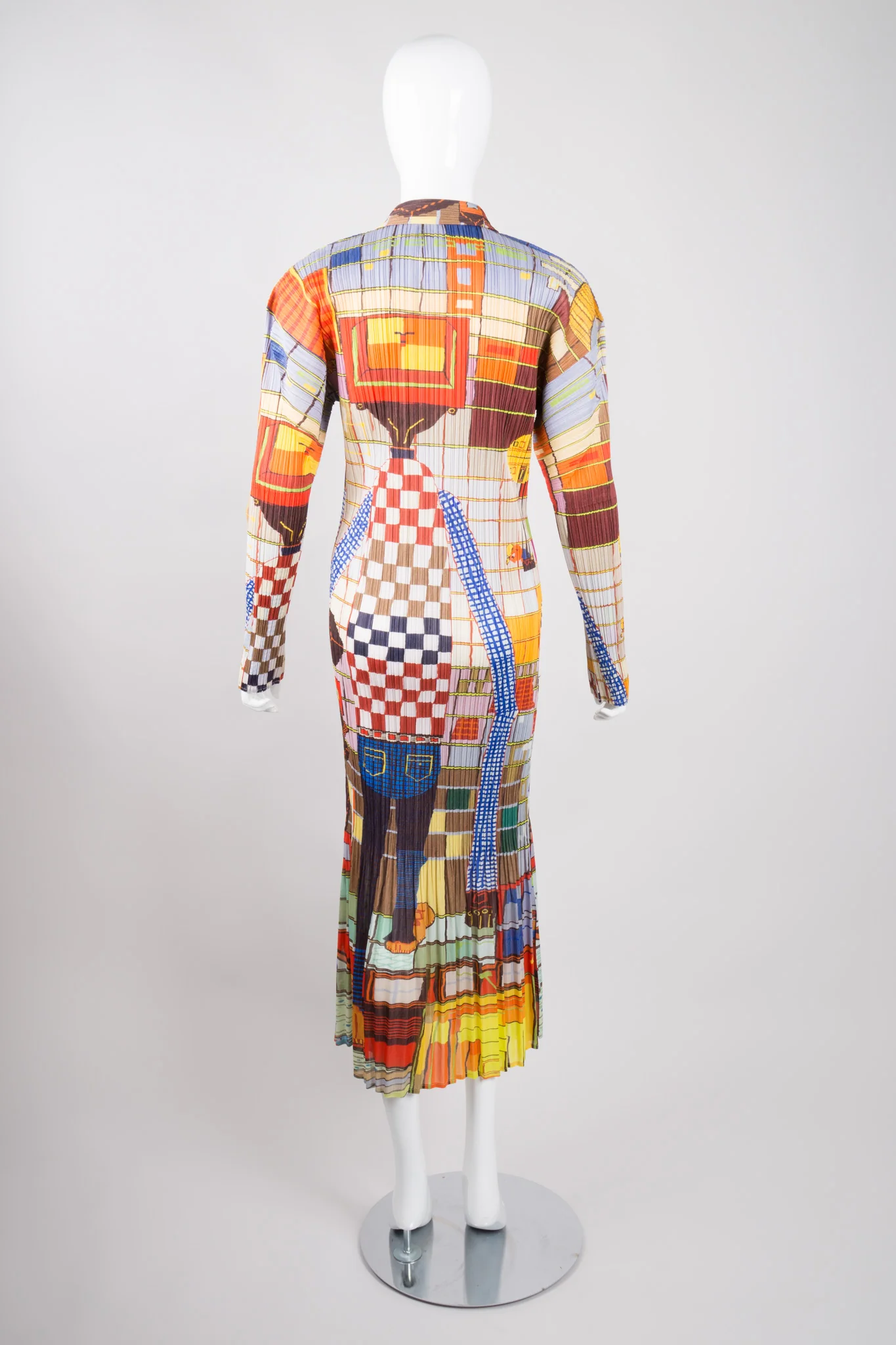 Walking Man Pleated Dress - Image 6