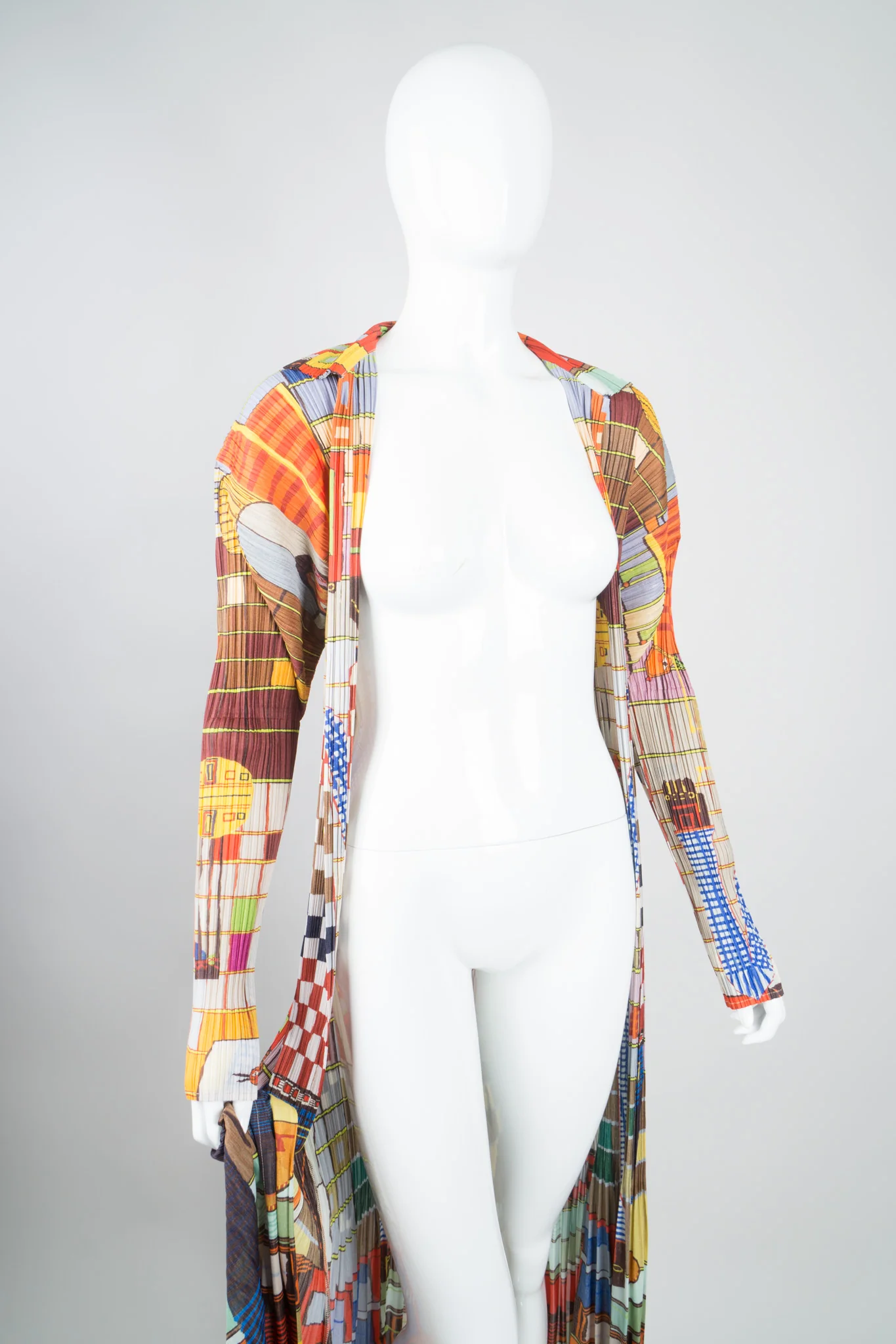 Walking Man Pleated Dress - Image 7