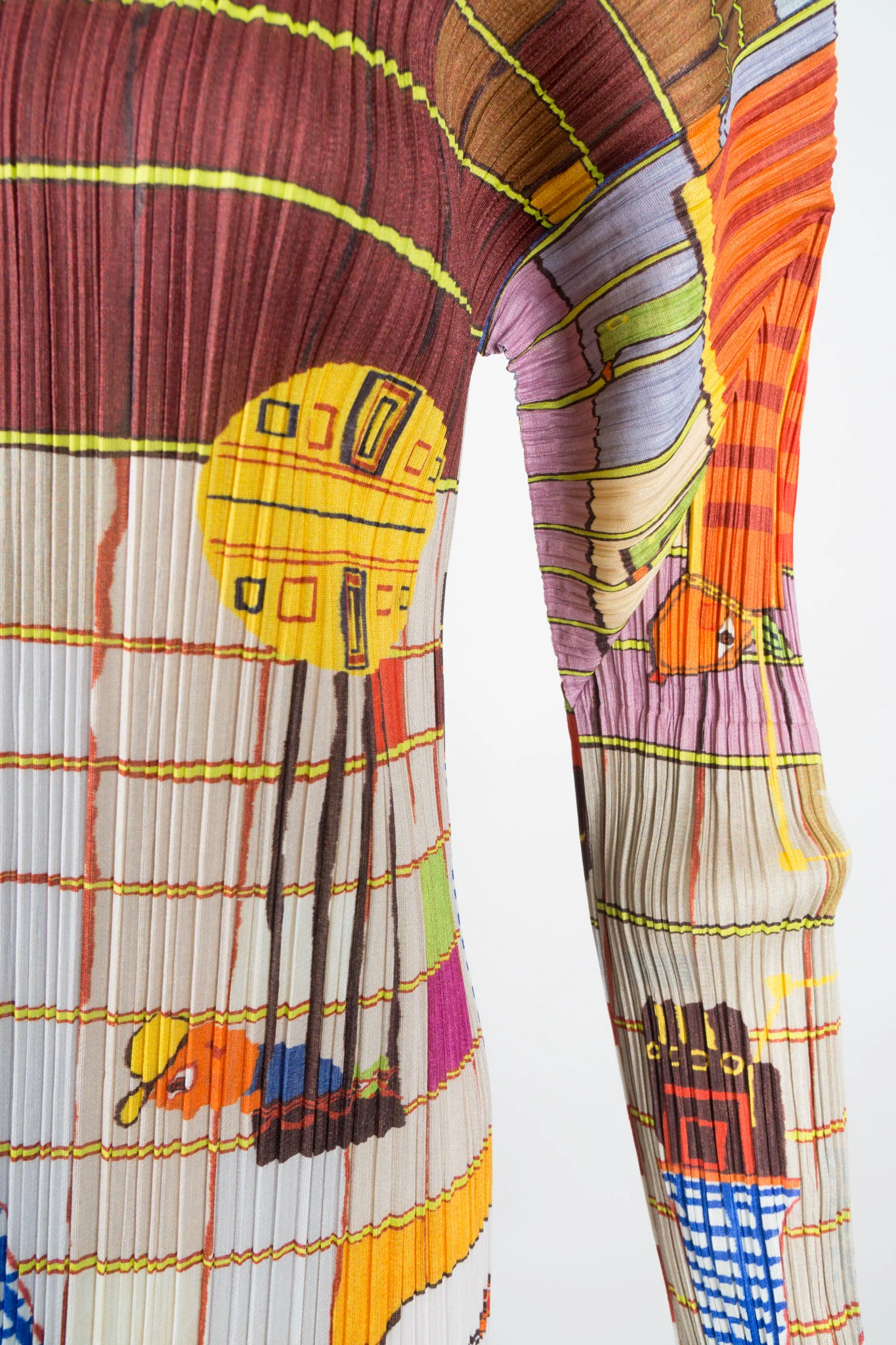Walking Man Pleated Dress - Image 8