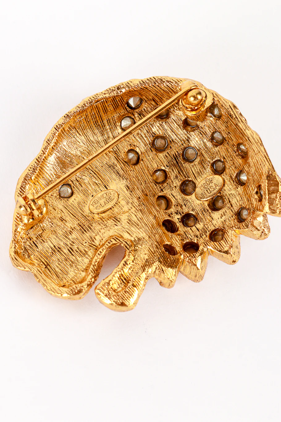 Warm Crystal Lion Head Brooch - Image 5