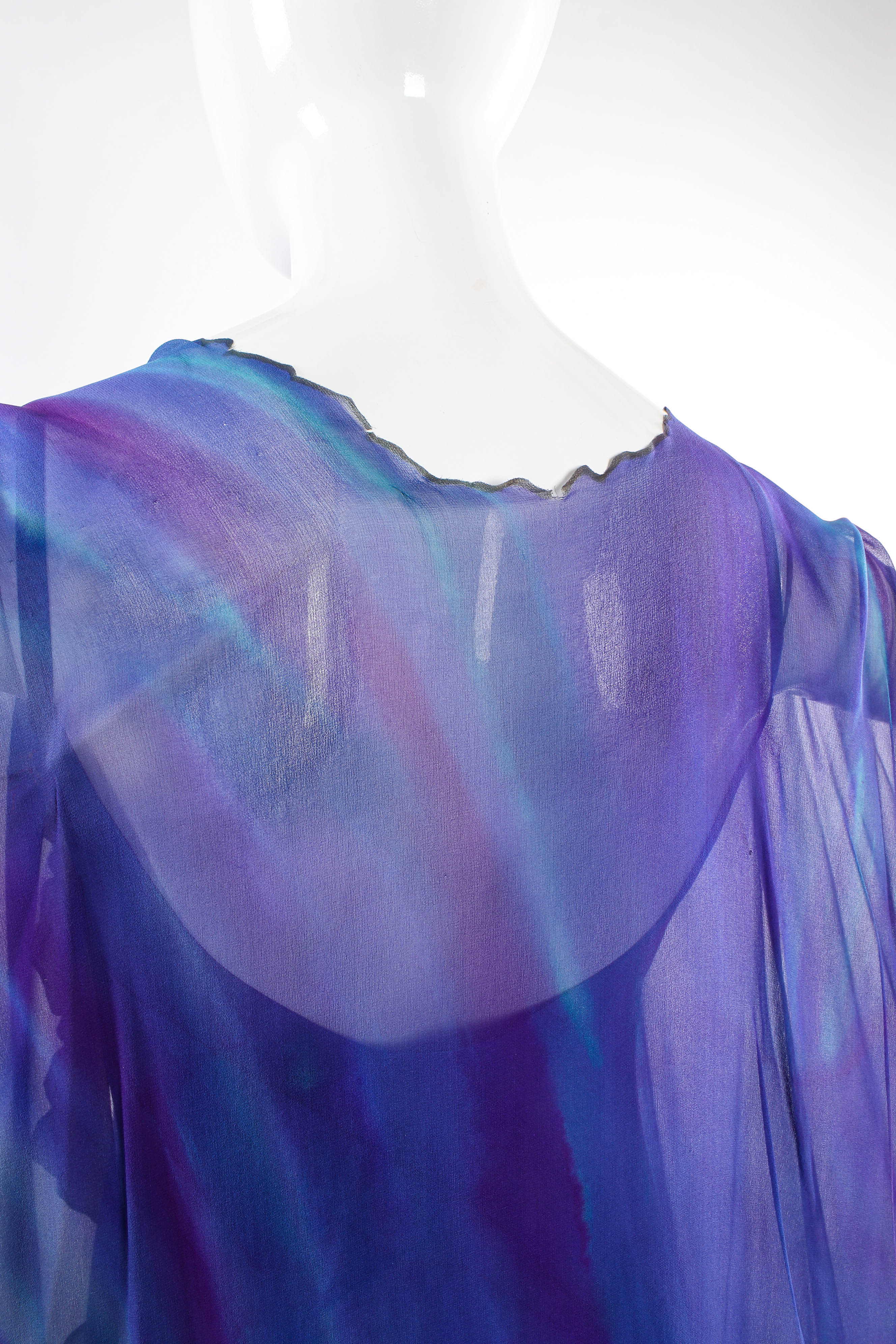 Watercolor Tie Dye Dress & Shawl Set - Image 10