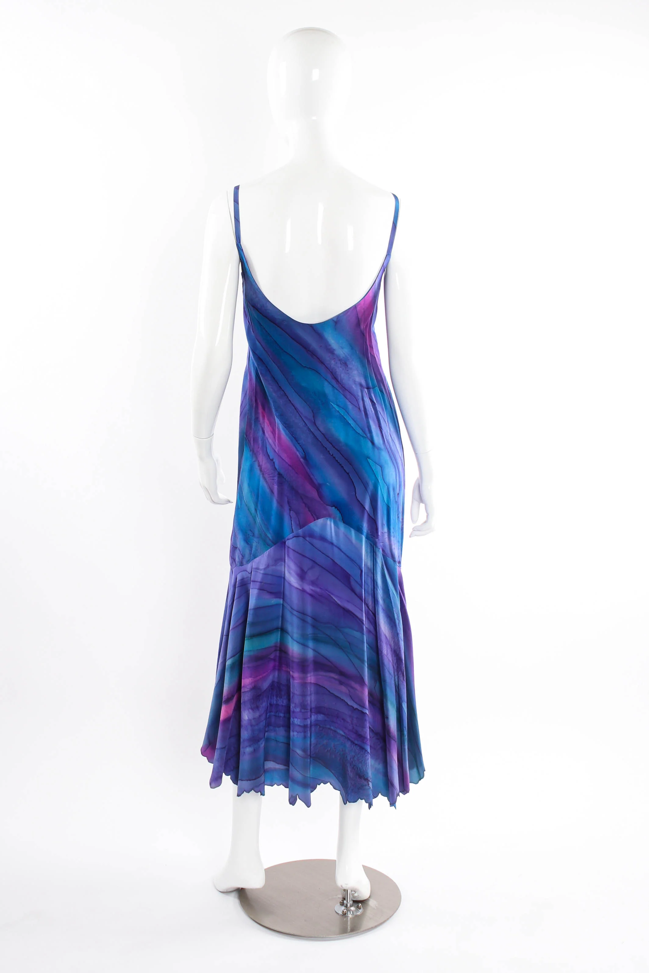 Watercolor Tie Dye Dress & Shawl Set - Image 6