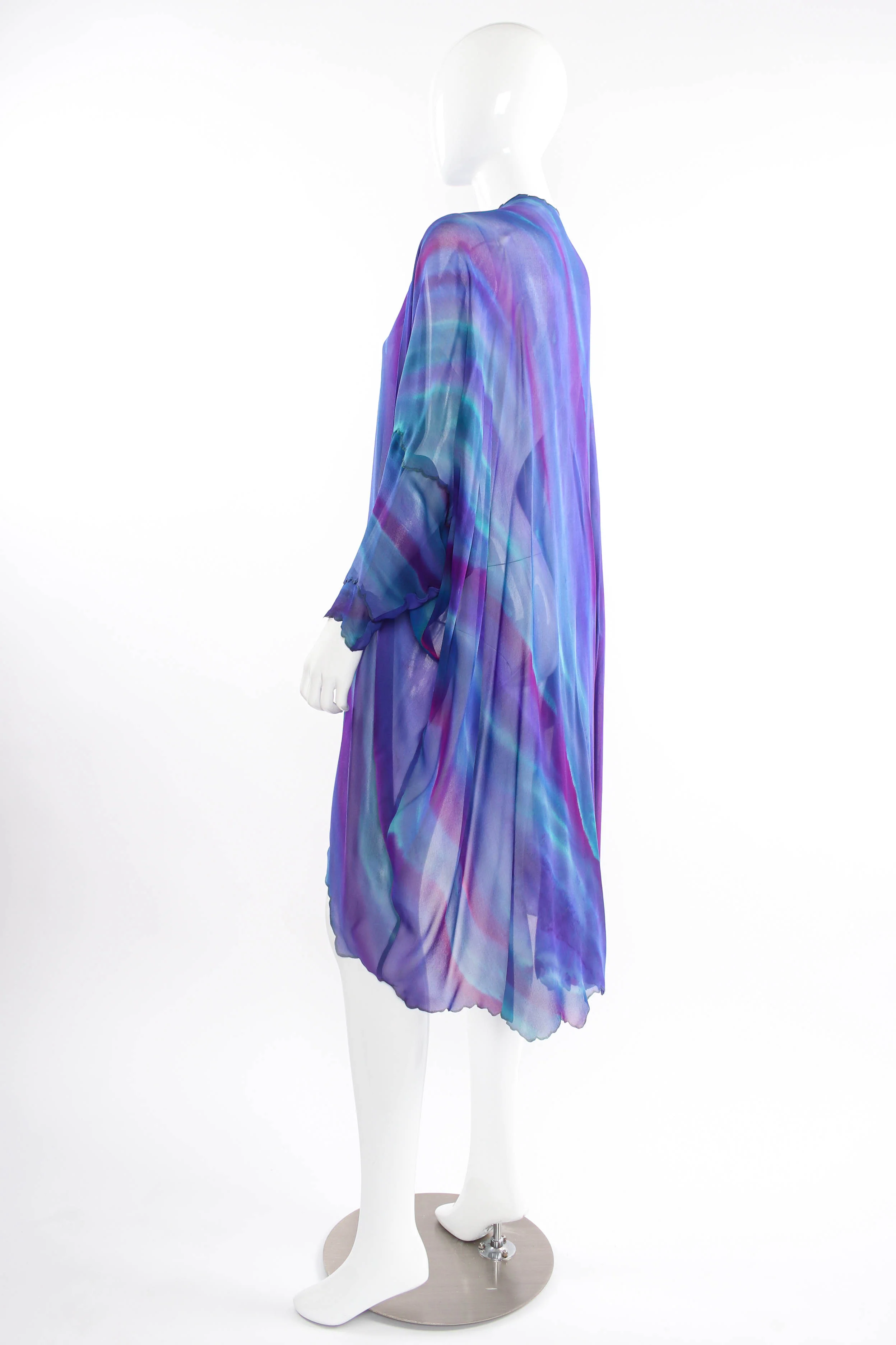 Watercolor Tie Dye Dress & Shawl Set - Image 8